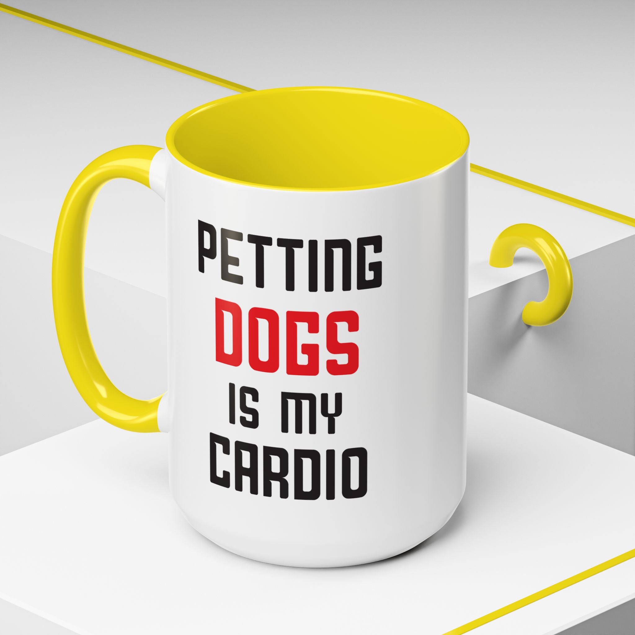 Dog Lover Coffee Mug – 11oz & 15oz Funny Pet Quote, Colorful Interior