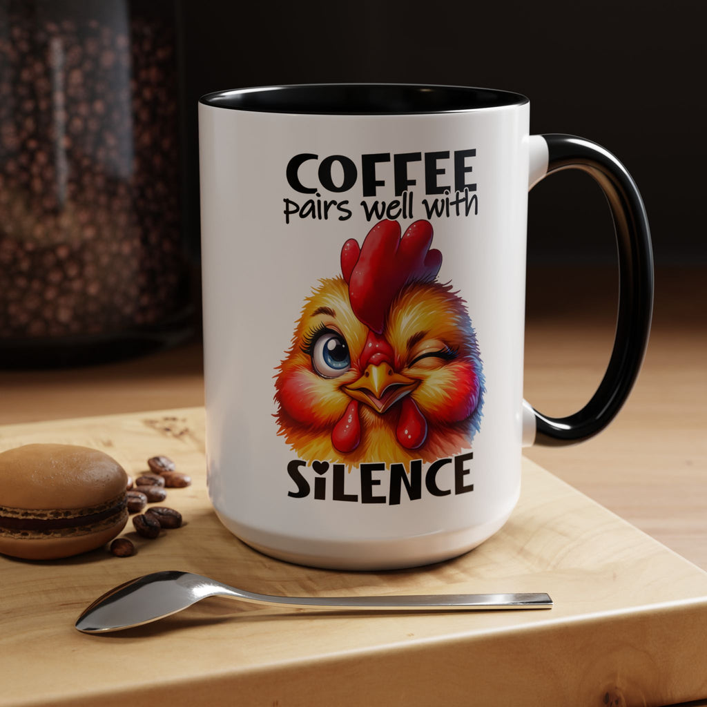 Coffee Pairs Well with Silence – Winking Chick Mug