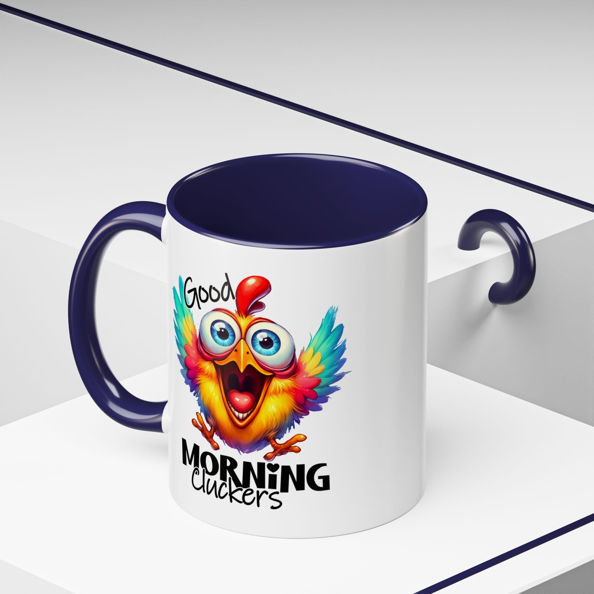 Good Morning Cluckers – Cheerful Chicken Mug