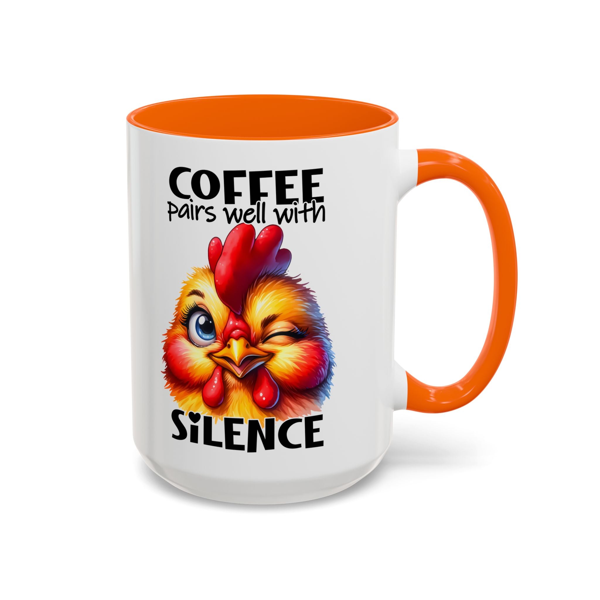 Coffee Pairs Well with Silence – Winking Chick Mug