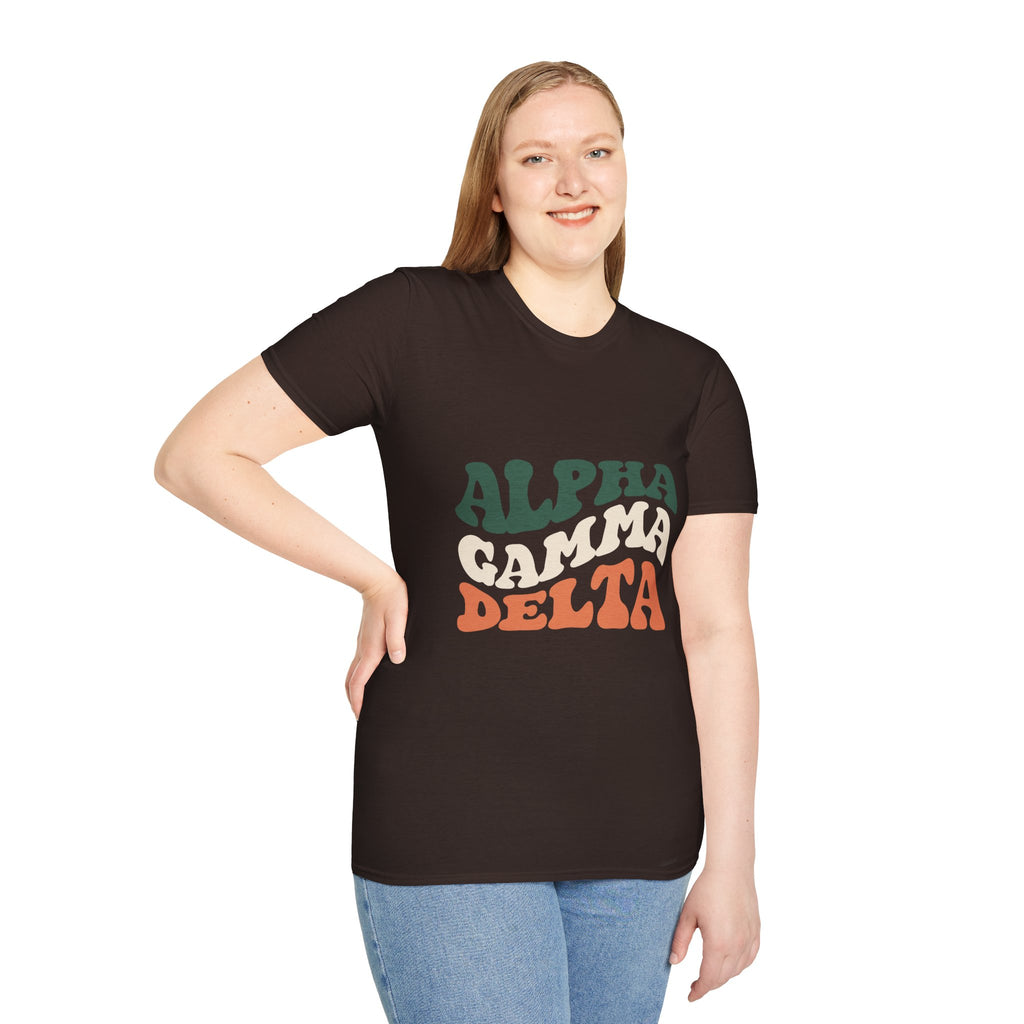 Alpha Gamma Delta T-Shirt – Greek Letters Shirt, Sorority Style Tee, Retro College Greek Life Apparel