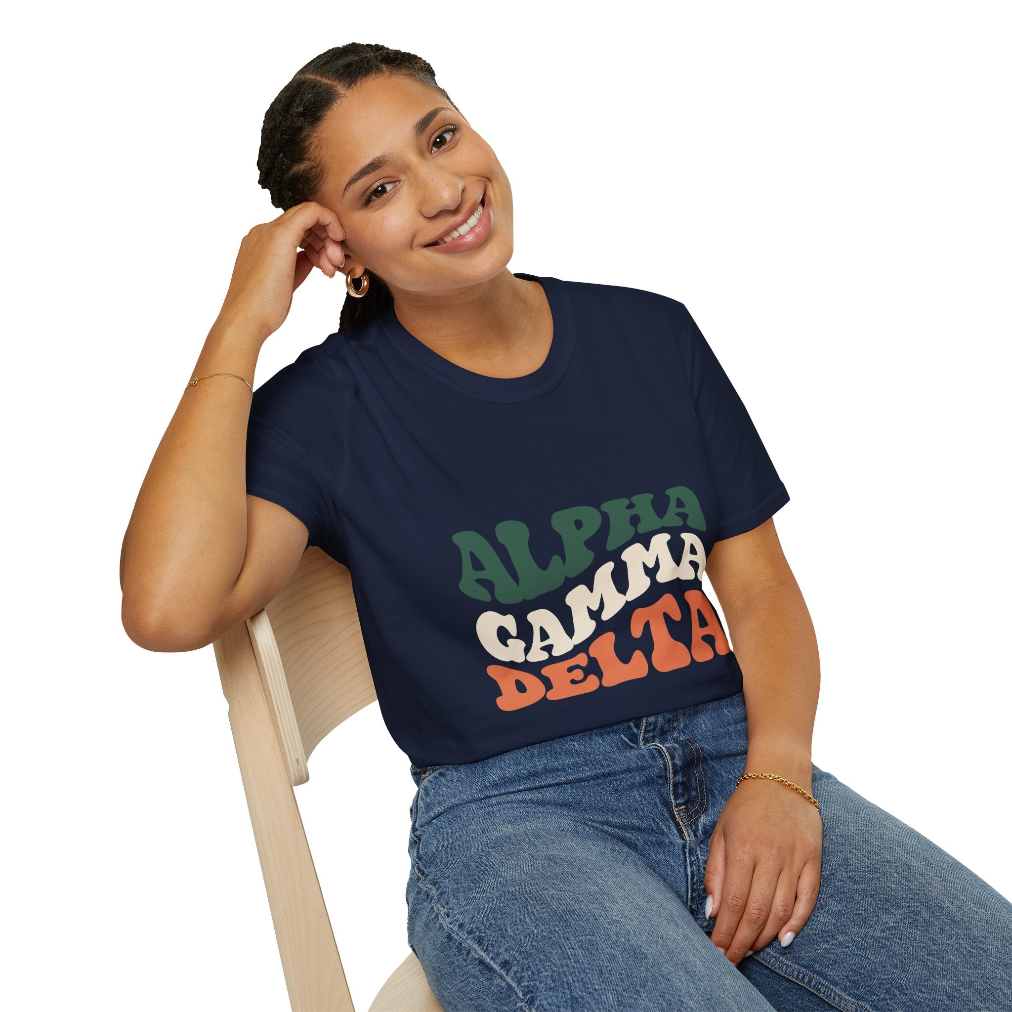 Alpha Gamma Delta T-Shirt – Greek Letters Shirt, Sorority Style Tee, Retro College Greek Life Apparel