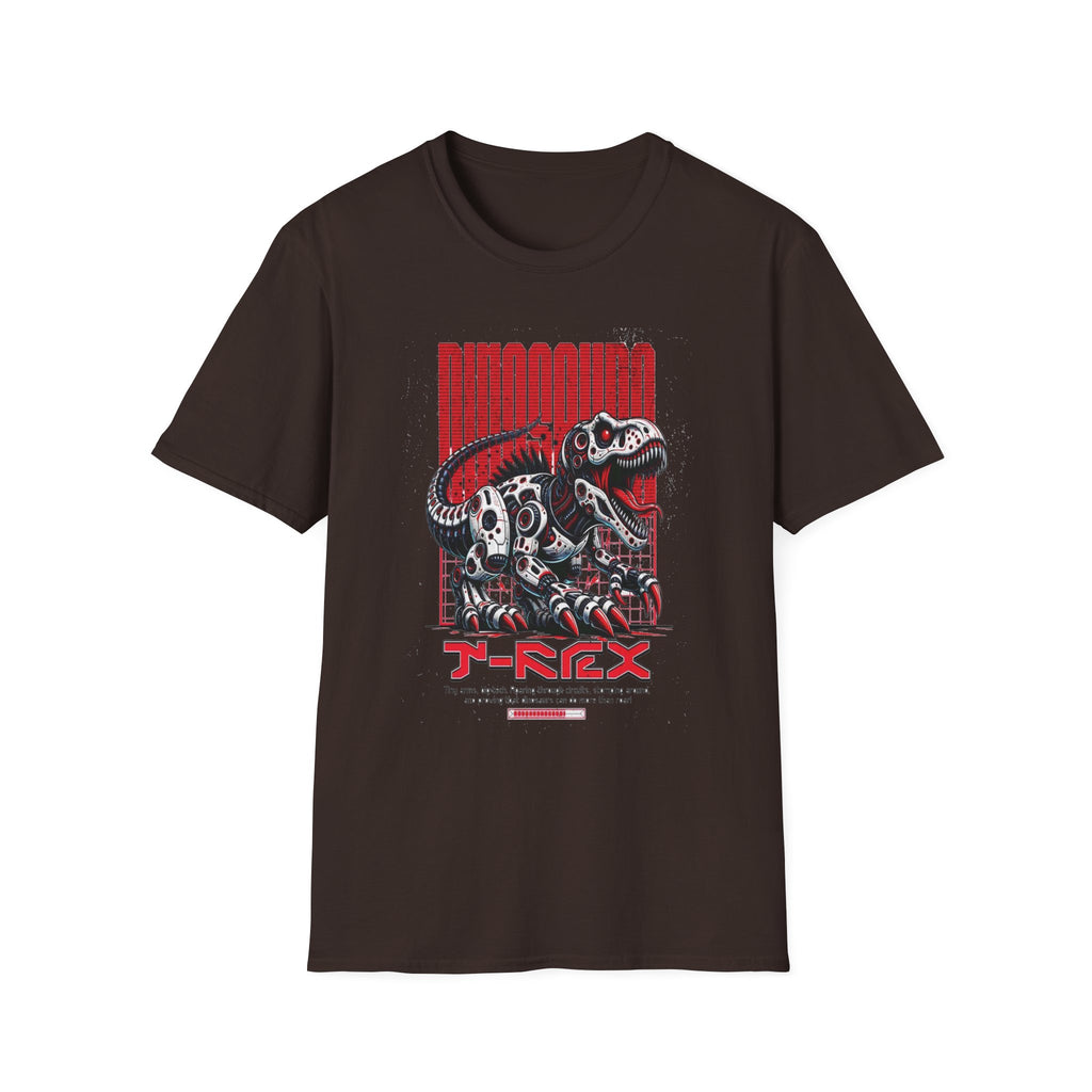 T-Rex Loading – Red Mechanical Dino Tee