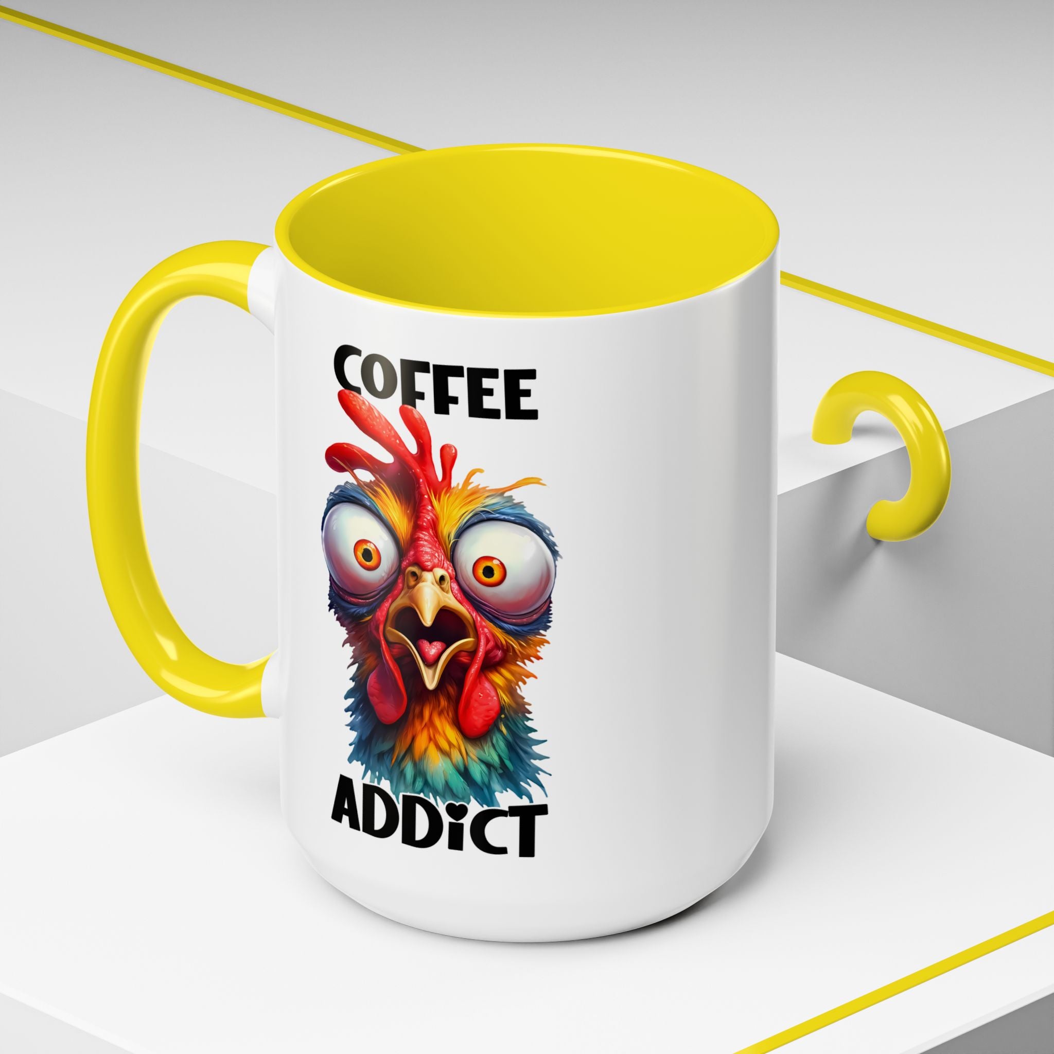 Coffee Addict – Perplexed Chicken Mug