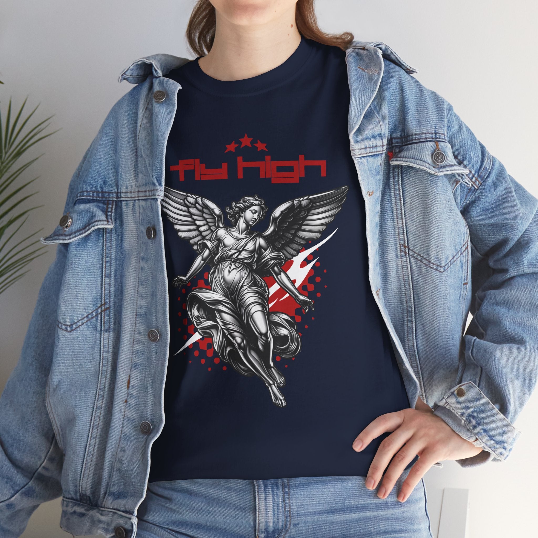 Fly High: Ascending Angel Grunge Art