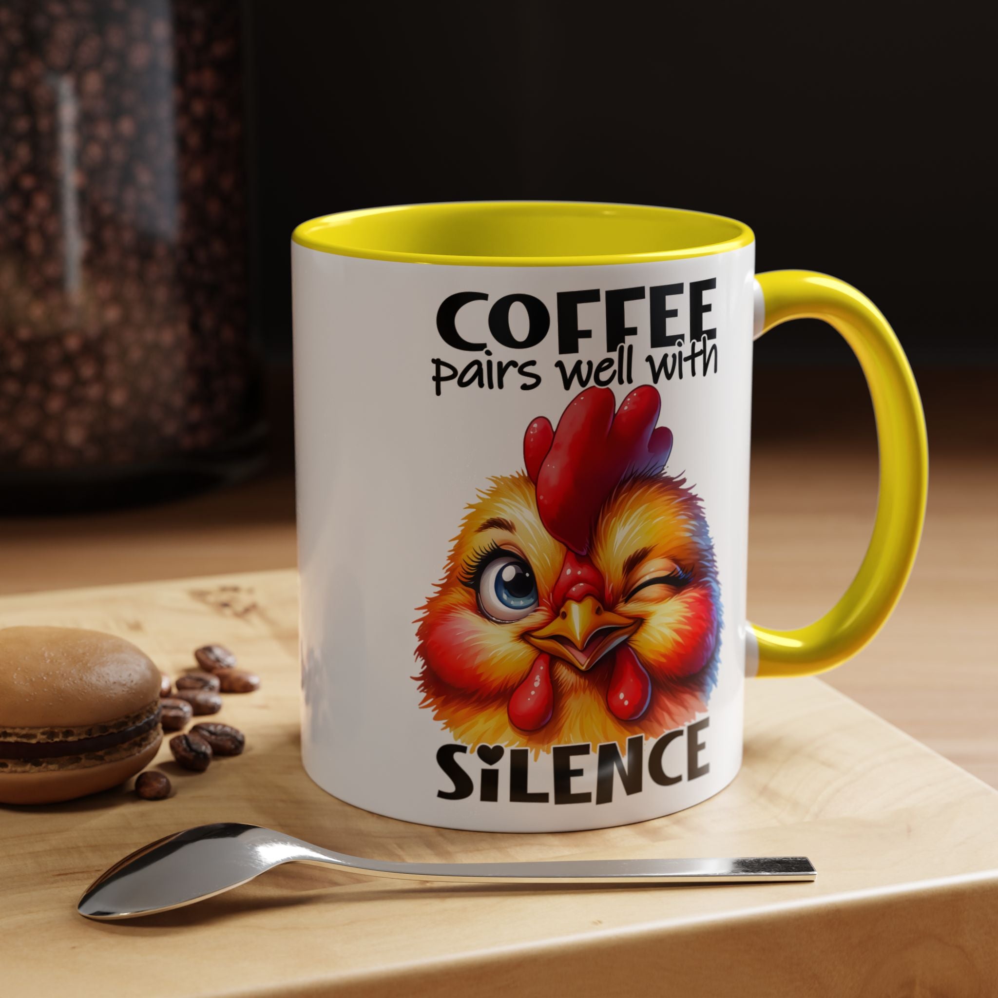Coffee Pairs Well with Silence – Winking Chick Mug