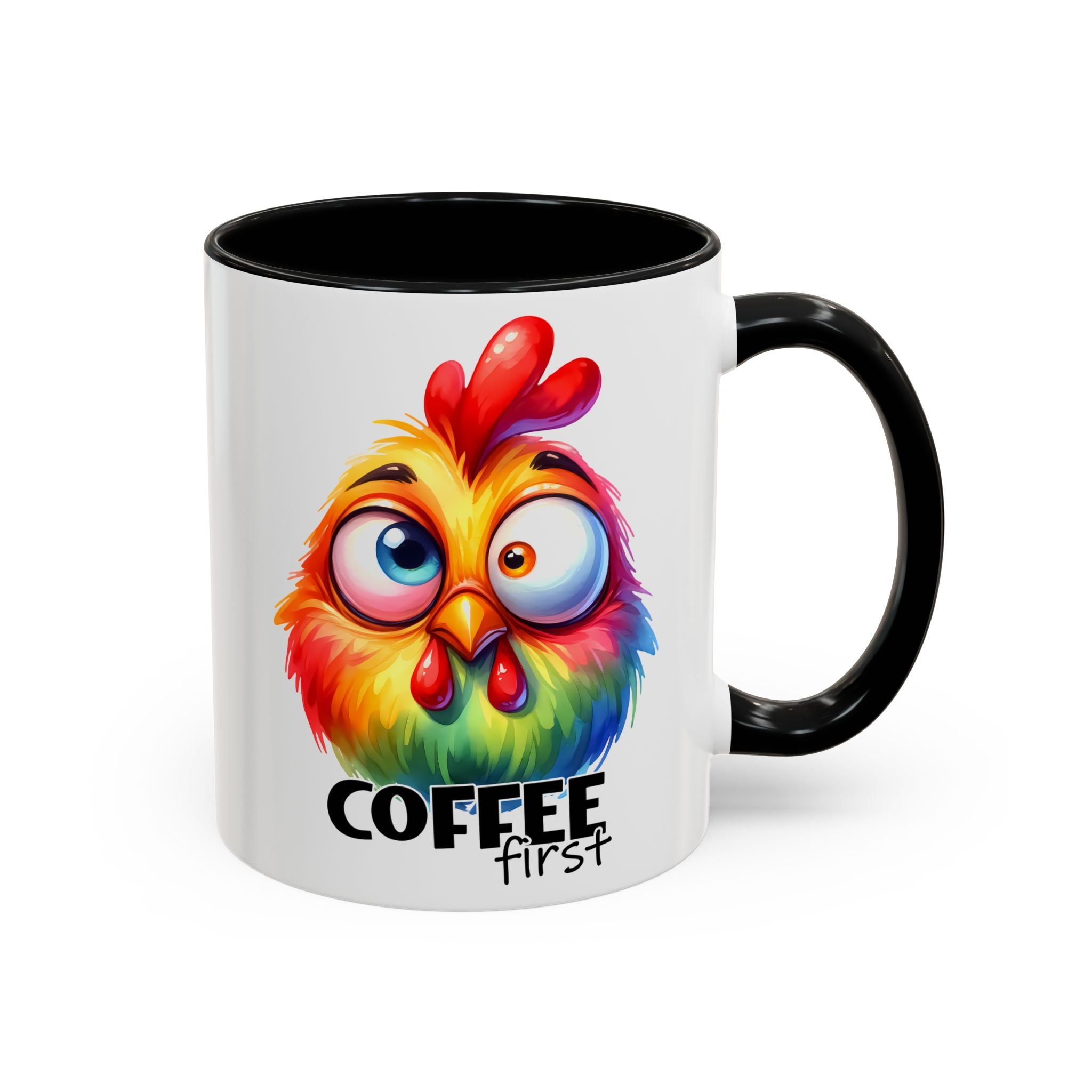 Coffee First – Colorful Chicken Mug