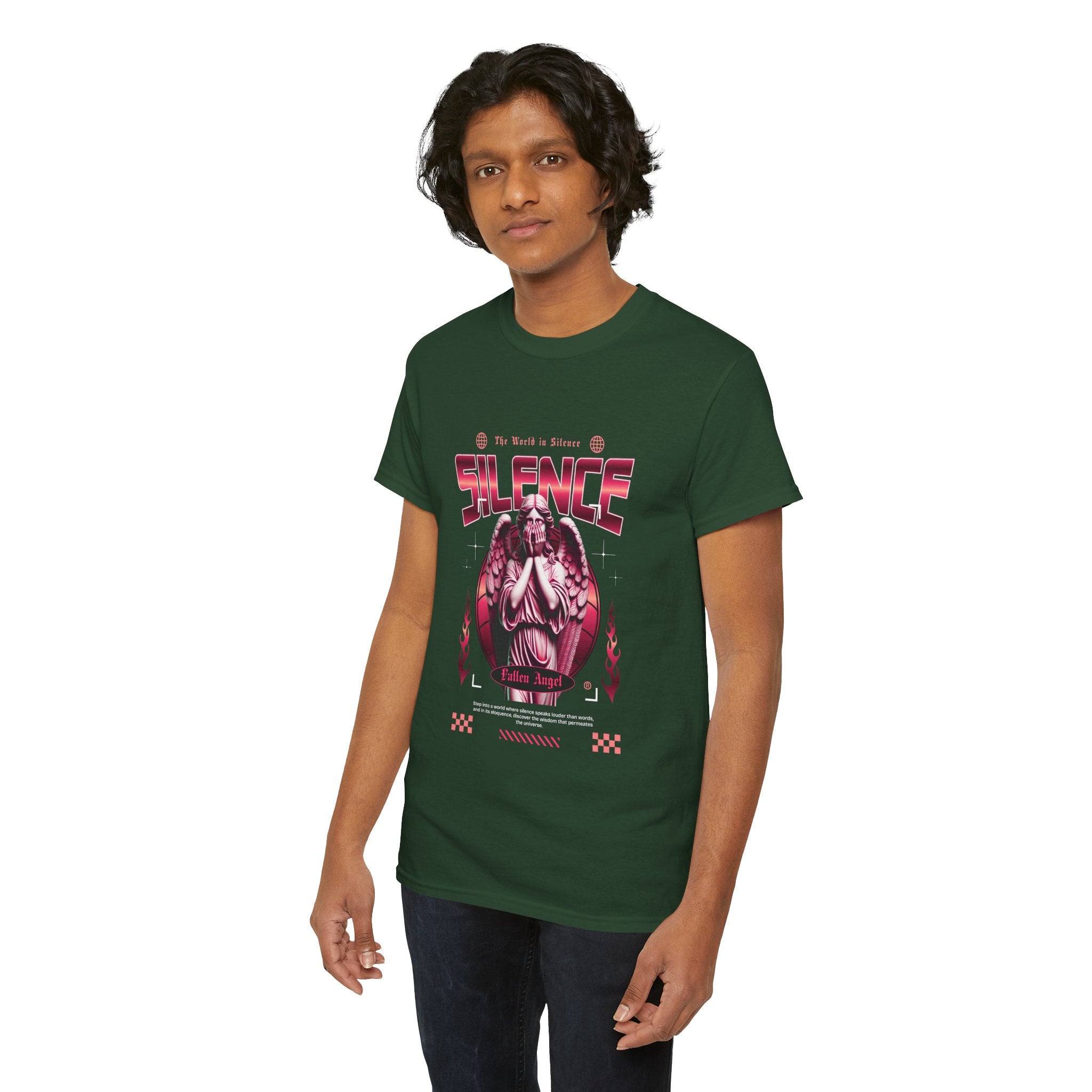Echoes of Silence: Fallen Angel Streetwear Art