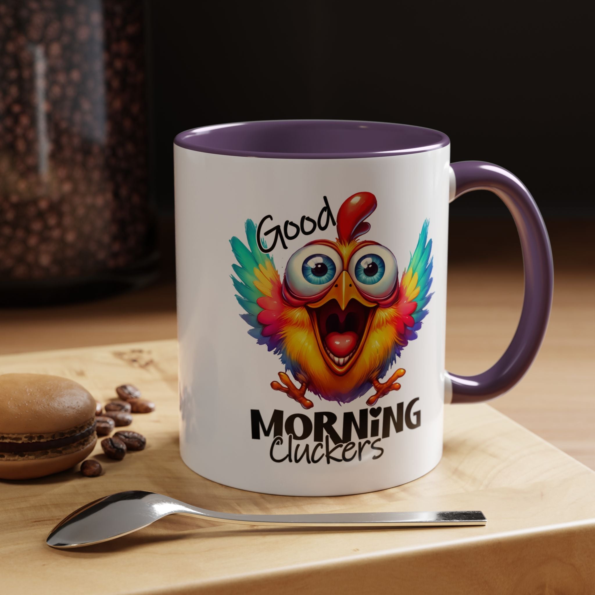 Good Morning Cluckers – Cheerful Chicken Mug
