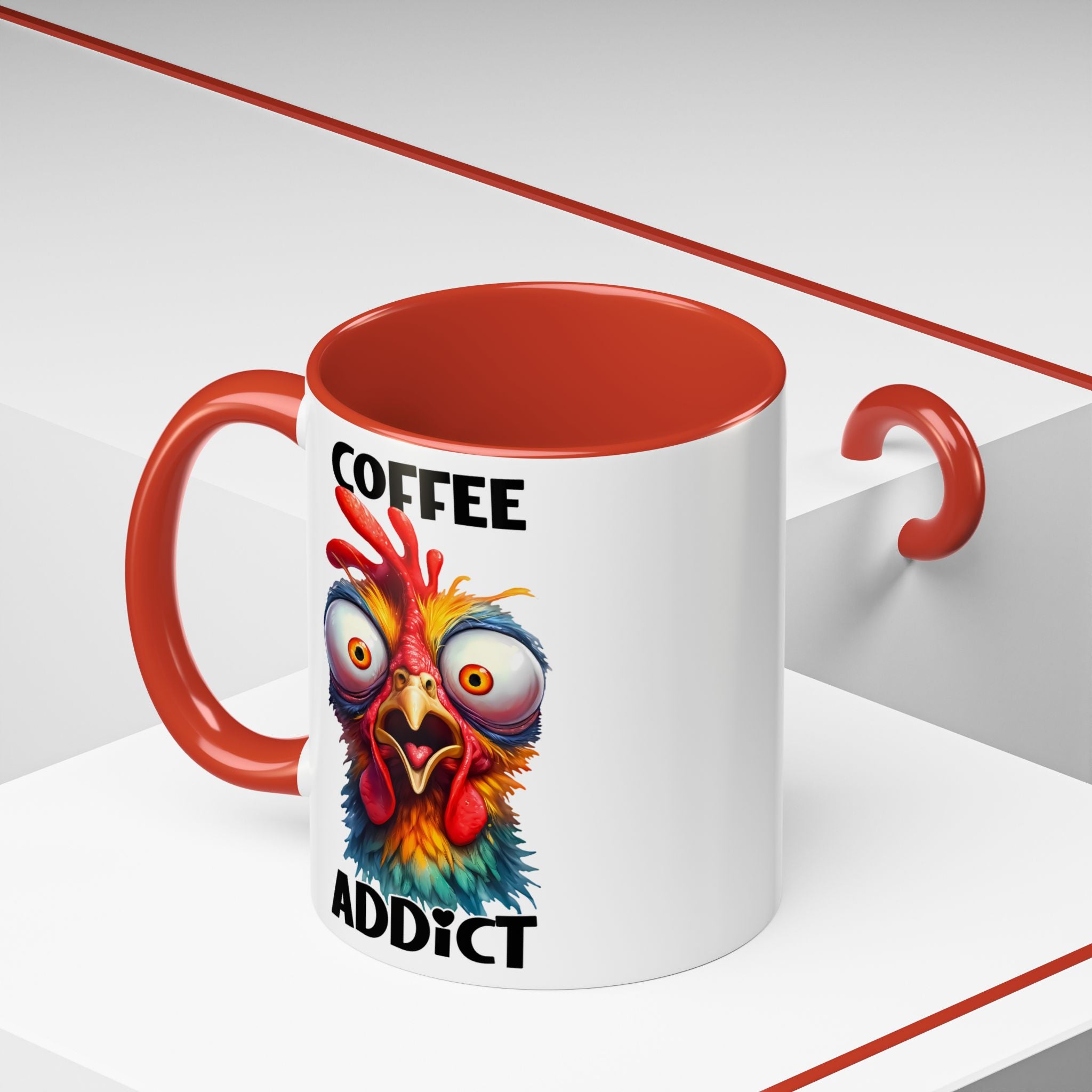 Coffee Addict – Perplexed Chicken Mug