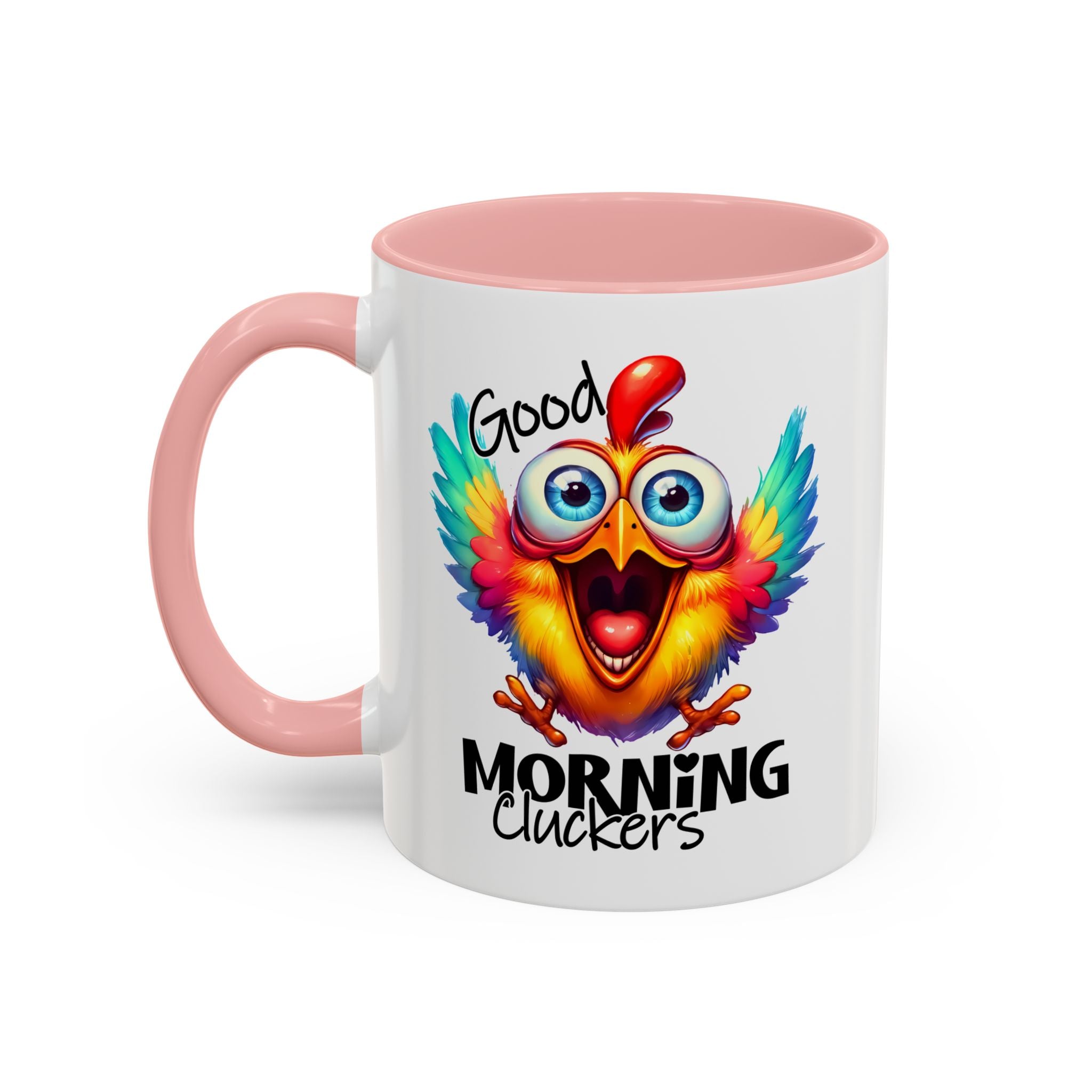 Good Morning Cluckers – Cheerful Chicken Mug