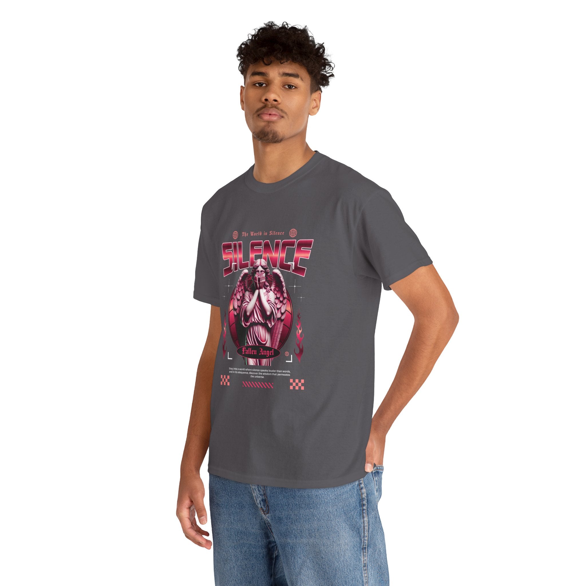 Echoes of Silence: Fallen Angel Streetwear Art