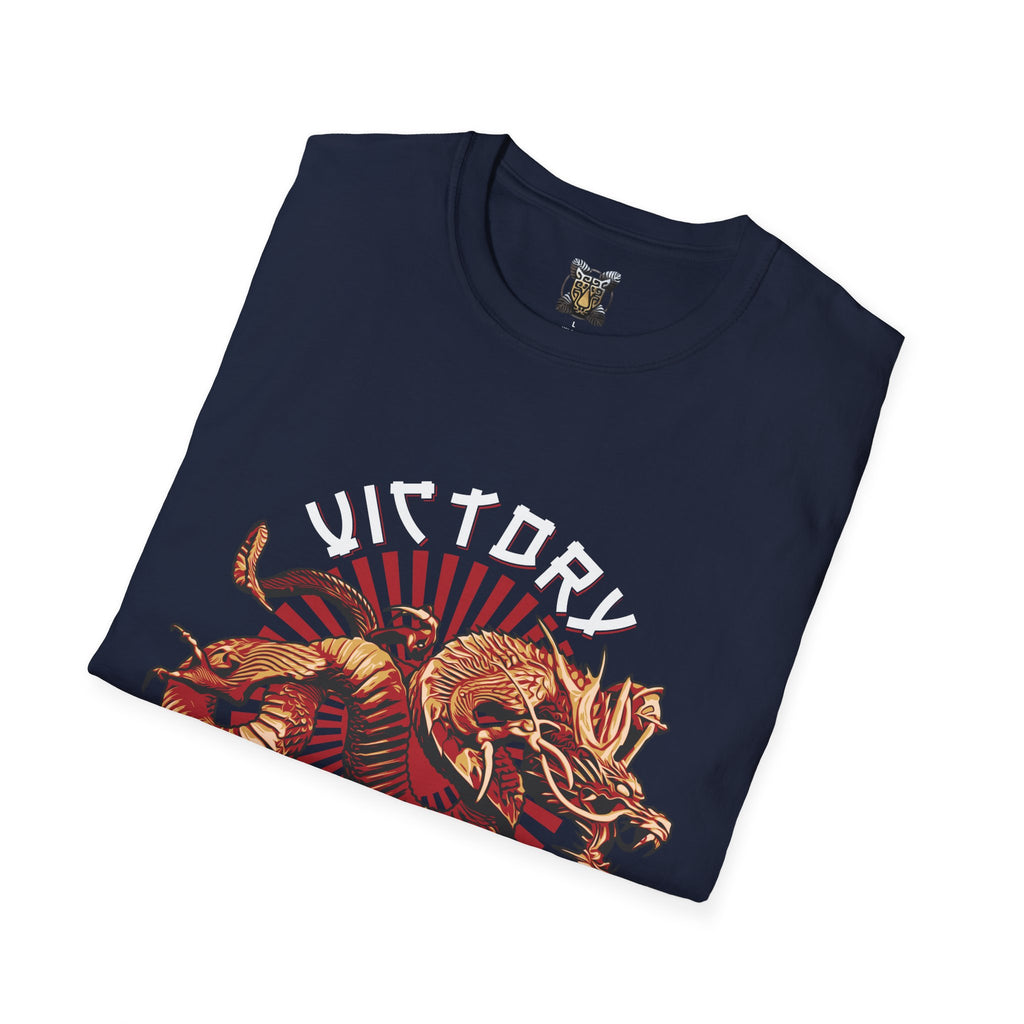 Victory or Death T-Shirt – Epic Dragon & Rising Sun Design for Fantasy, Samurai, and Warrior Fans