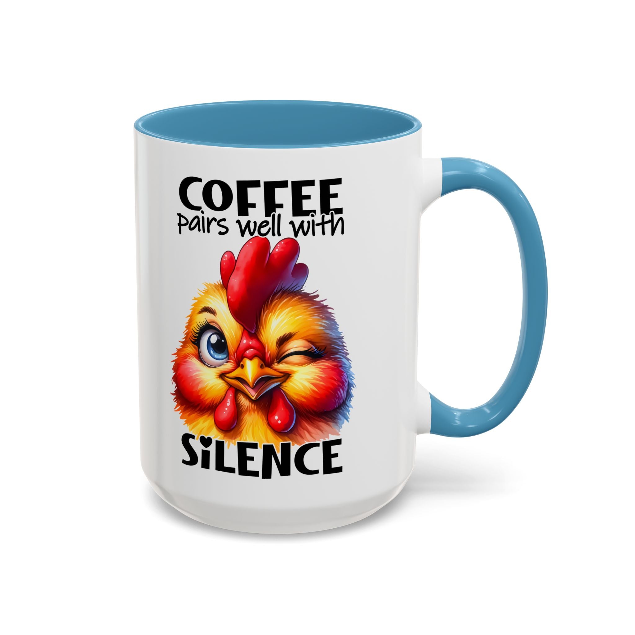 Coffee Pairs Well with Silence – Winking Chick Mug