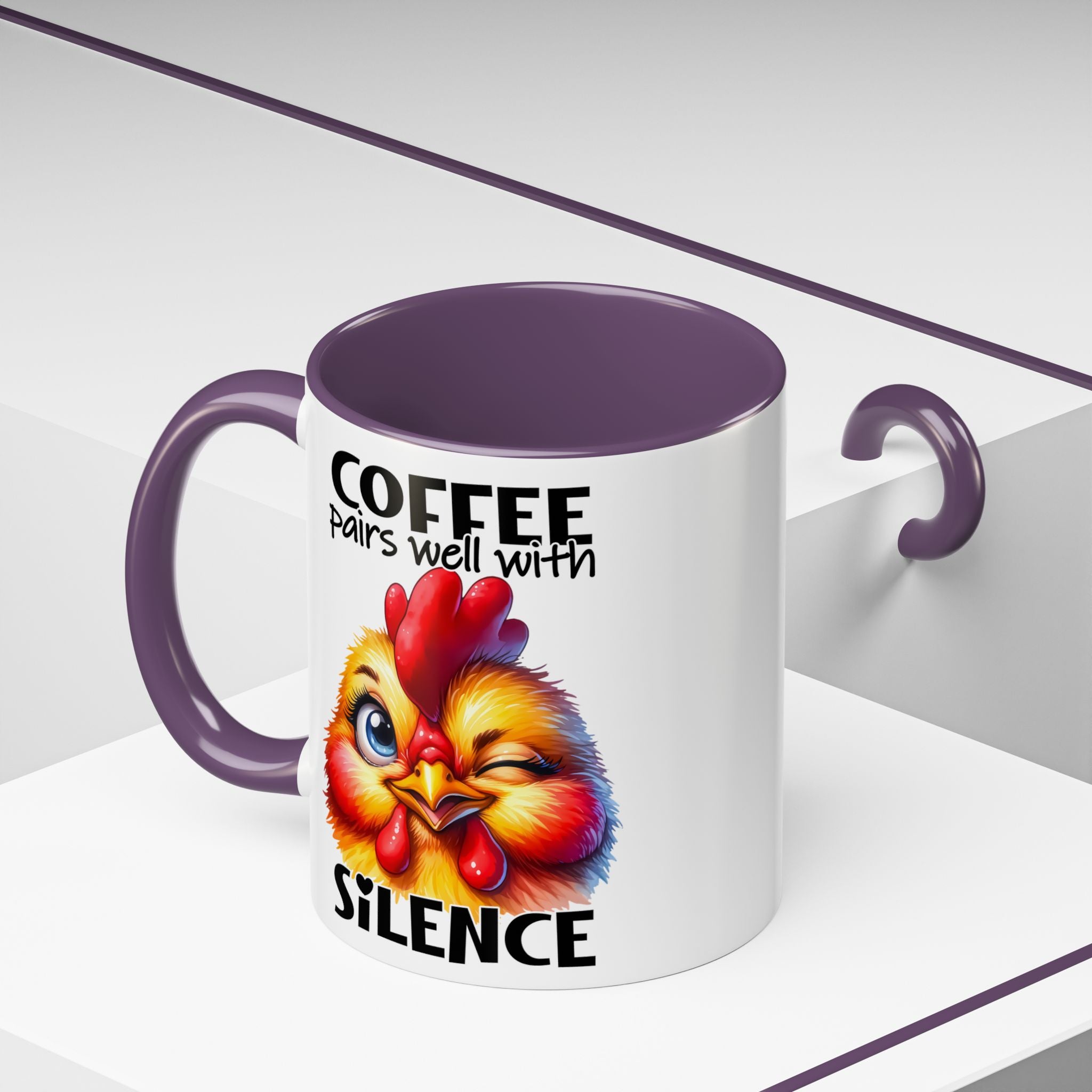 Coffee Pairs Well with Silence – Winking Chick Mug