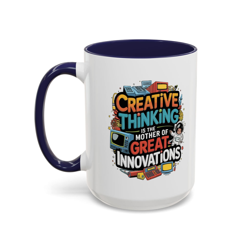 Creative Thinking Coffee Mug – 11oz Inspirational Quote, Colorful Interior