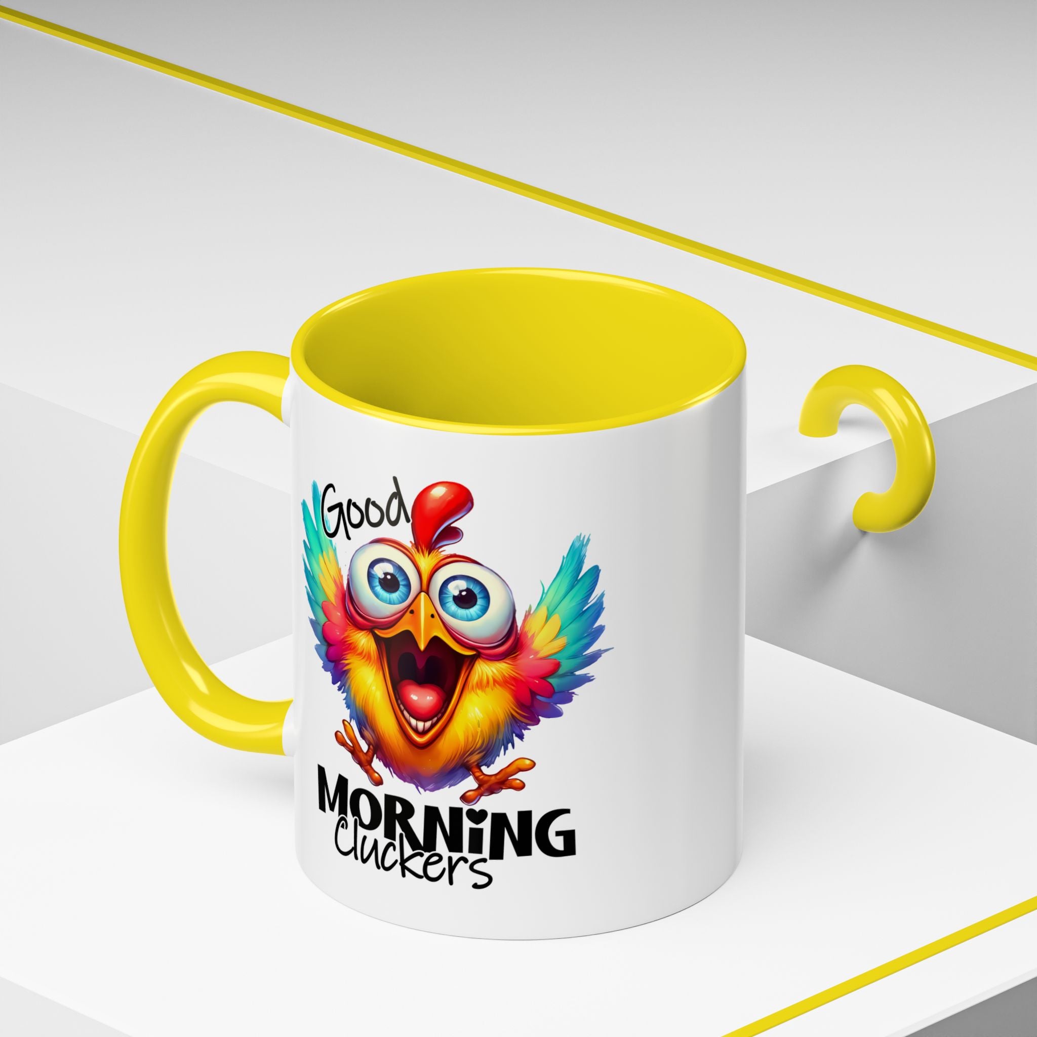 Good Morning Cluckers – Cheerful Chicken Mug