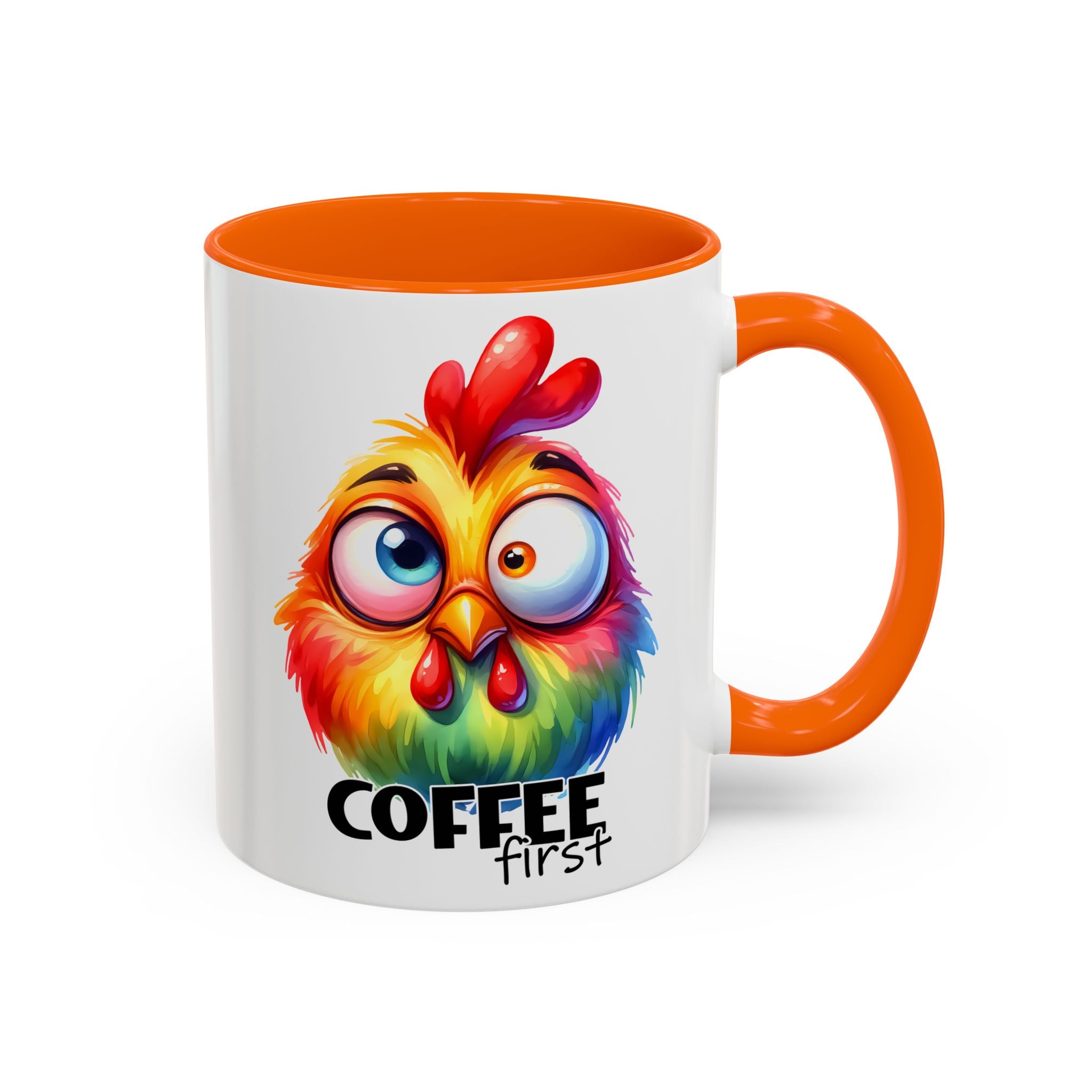 Coffee First – Colorful Chicken Mug