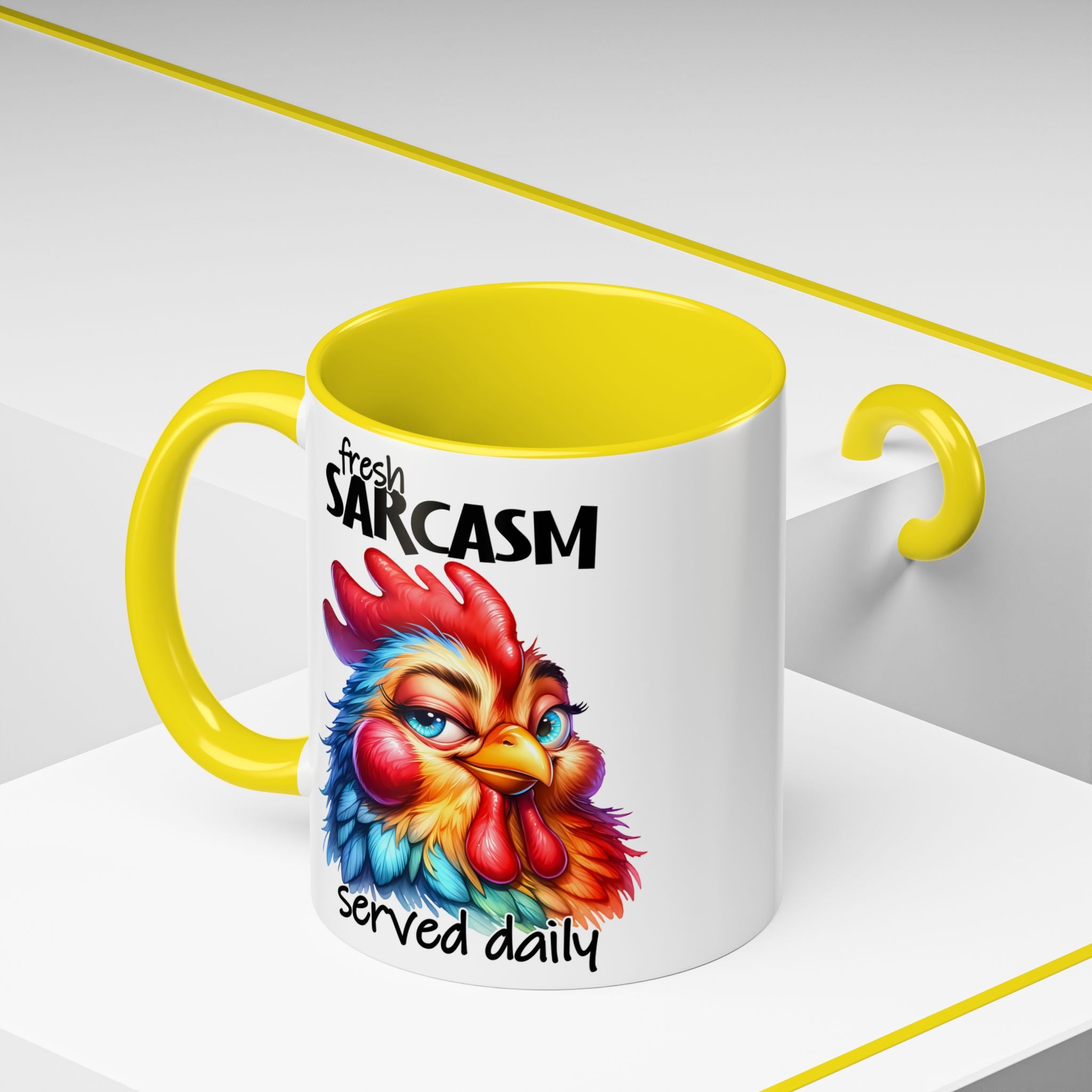 Fresh Sarcasm Served Daily – Chubby Chicken Mug