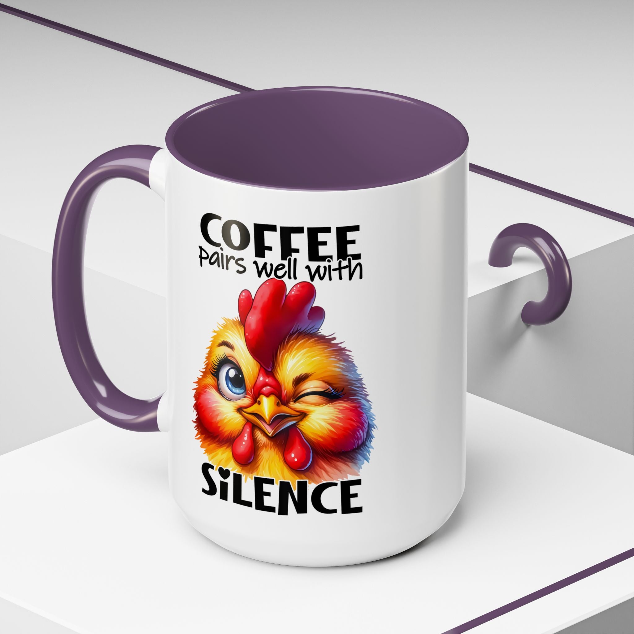 Coffee Pairs Well with Silence – Winking Chick Mug