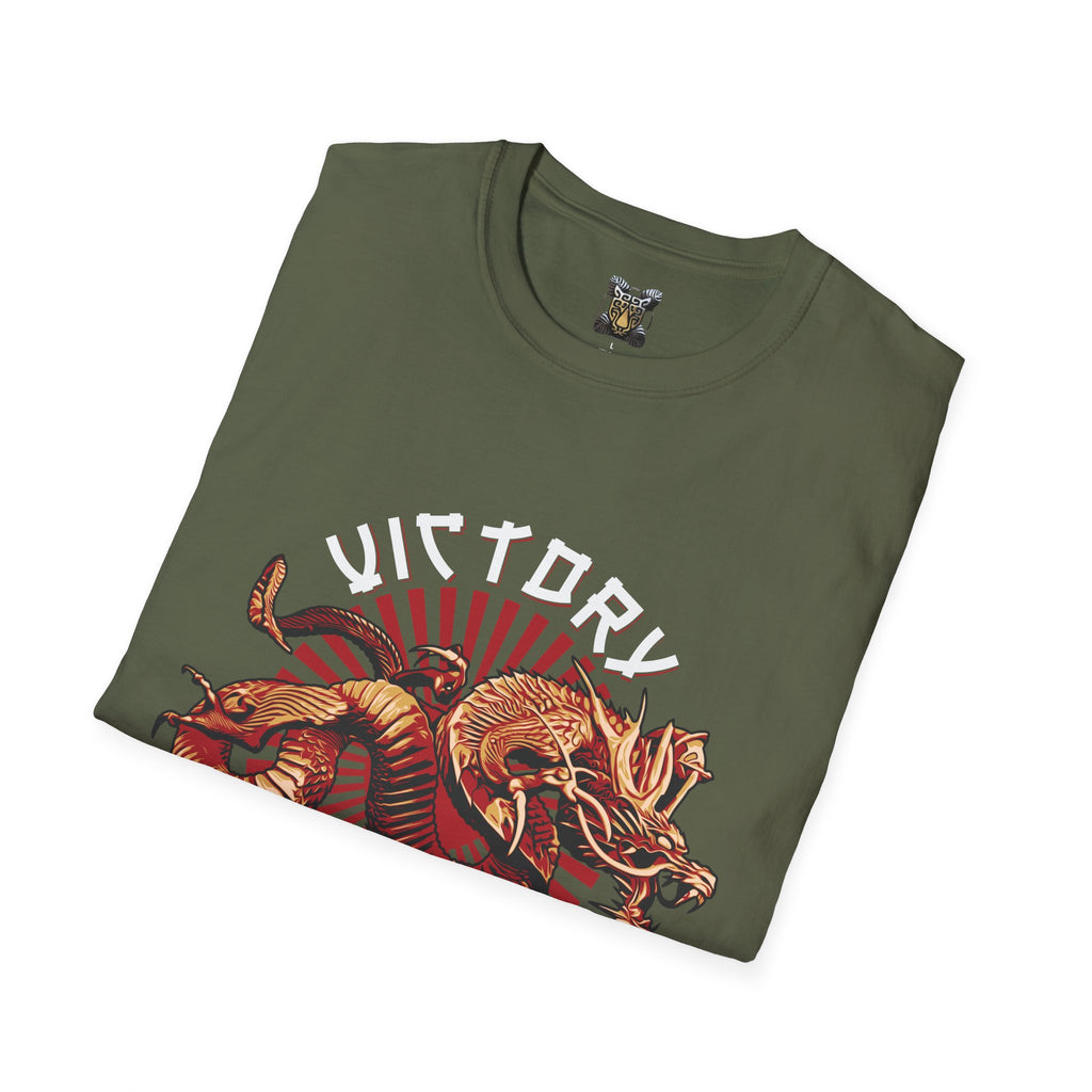 Victory or Death T-Shirt – Epic Dragon & Rising Sun Design for Fantasy, Samurai, and Warrior Fans