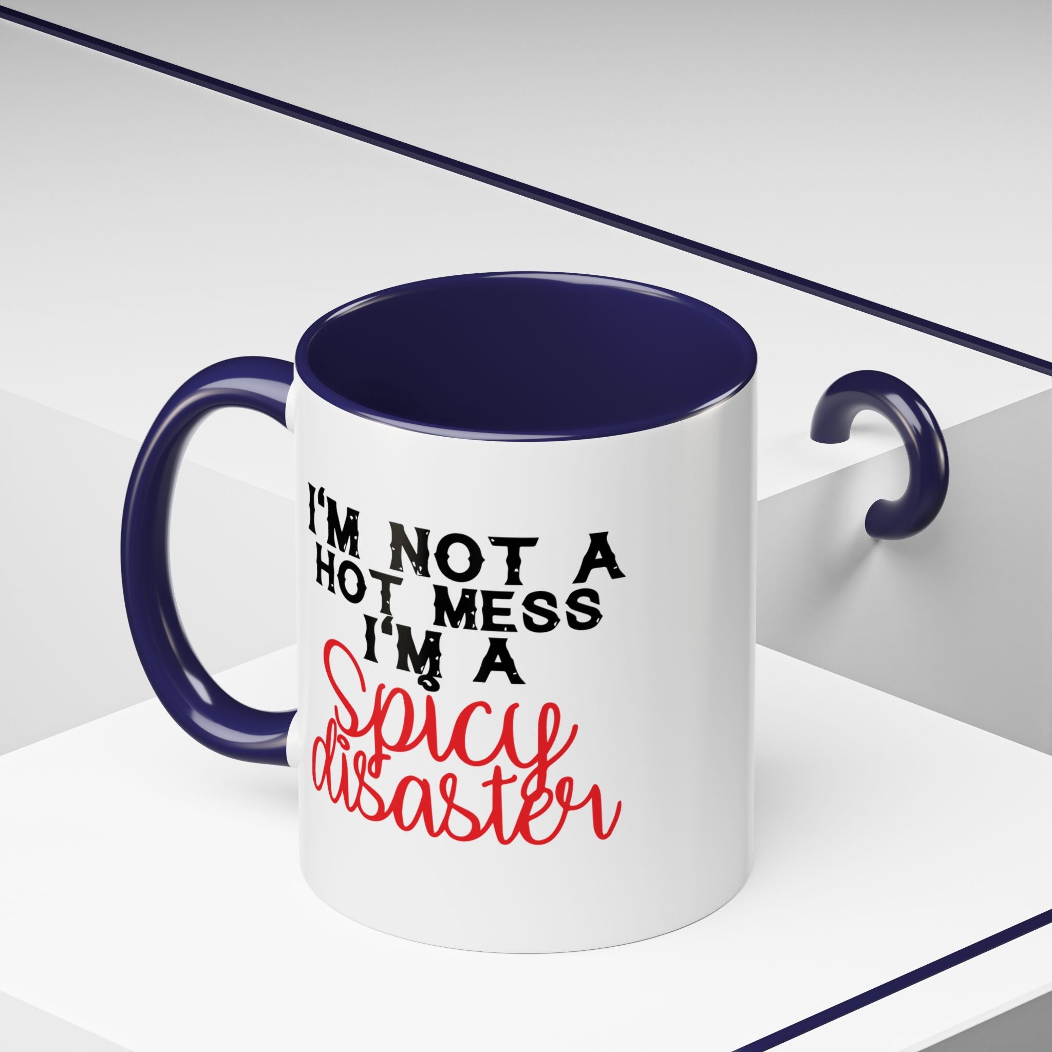 Sassy Coffee Mug – 11oz & 15oz Funny Spicy Disaster Quote, Colorful Interior