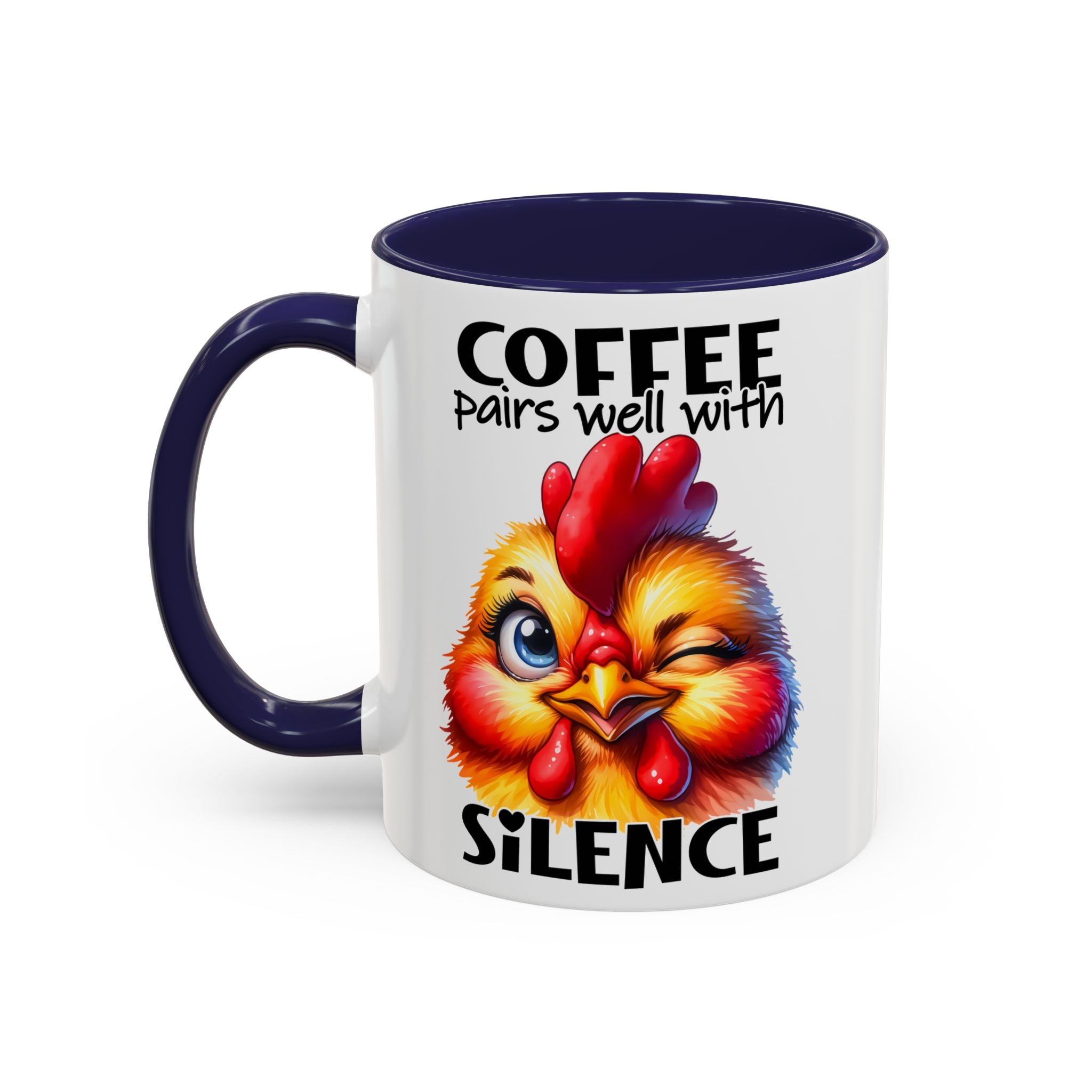 Coffee Pairs Well with Silence – Winking Chick Mug