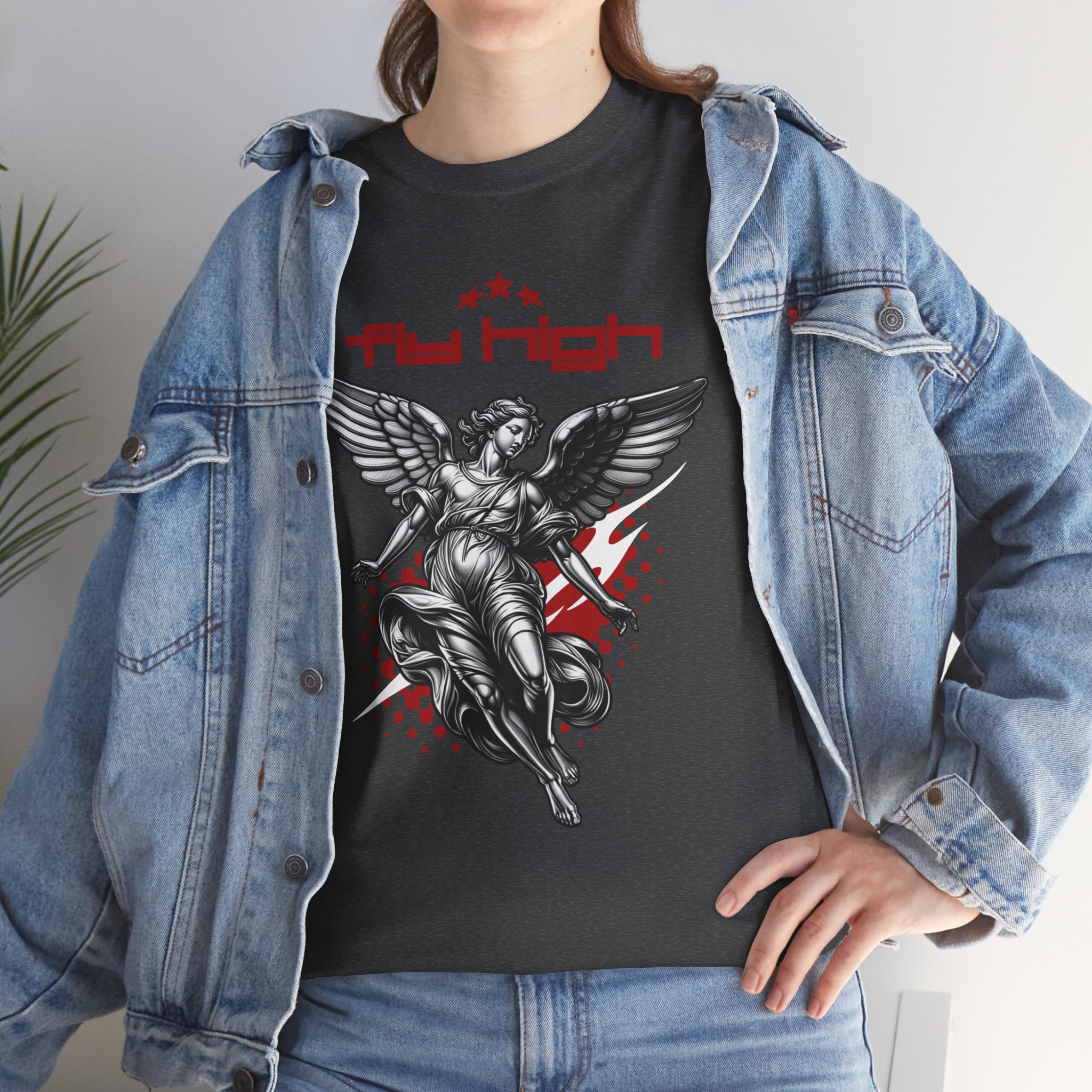 Fly High: Ascending Angel Grunge Art