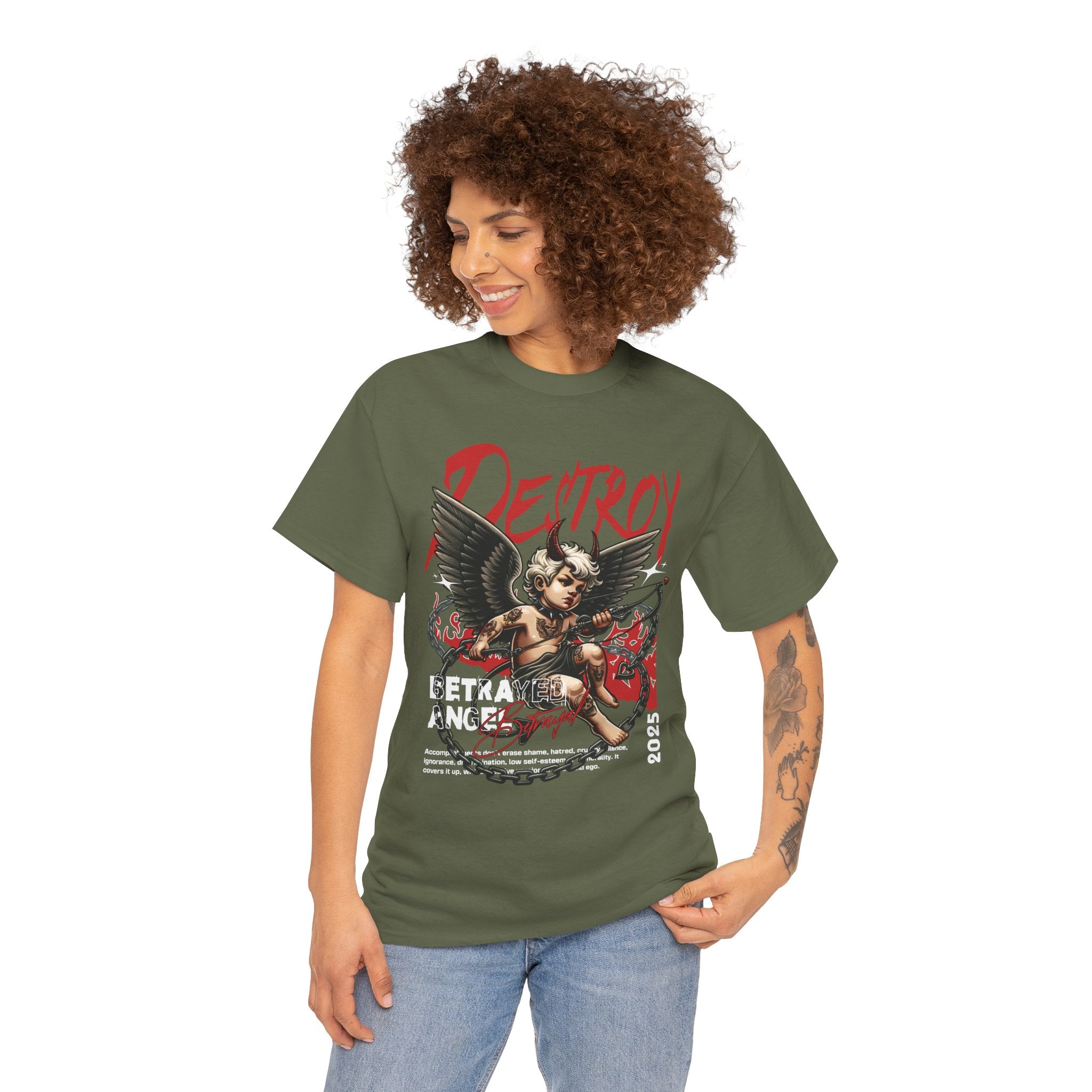 Destroyed Innocence: Betrayed Angel Streetwear Graphic