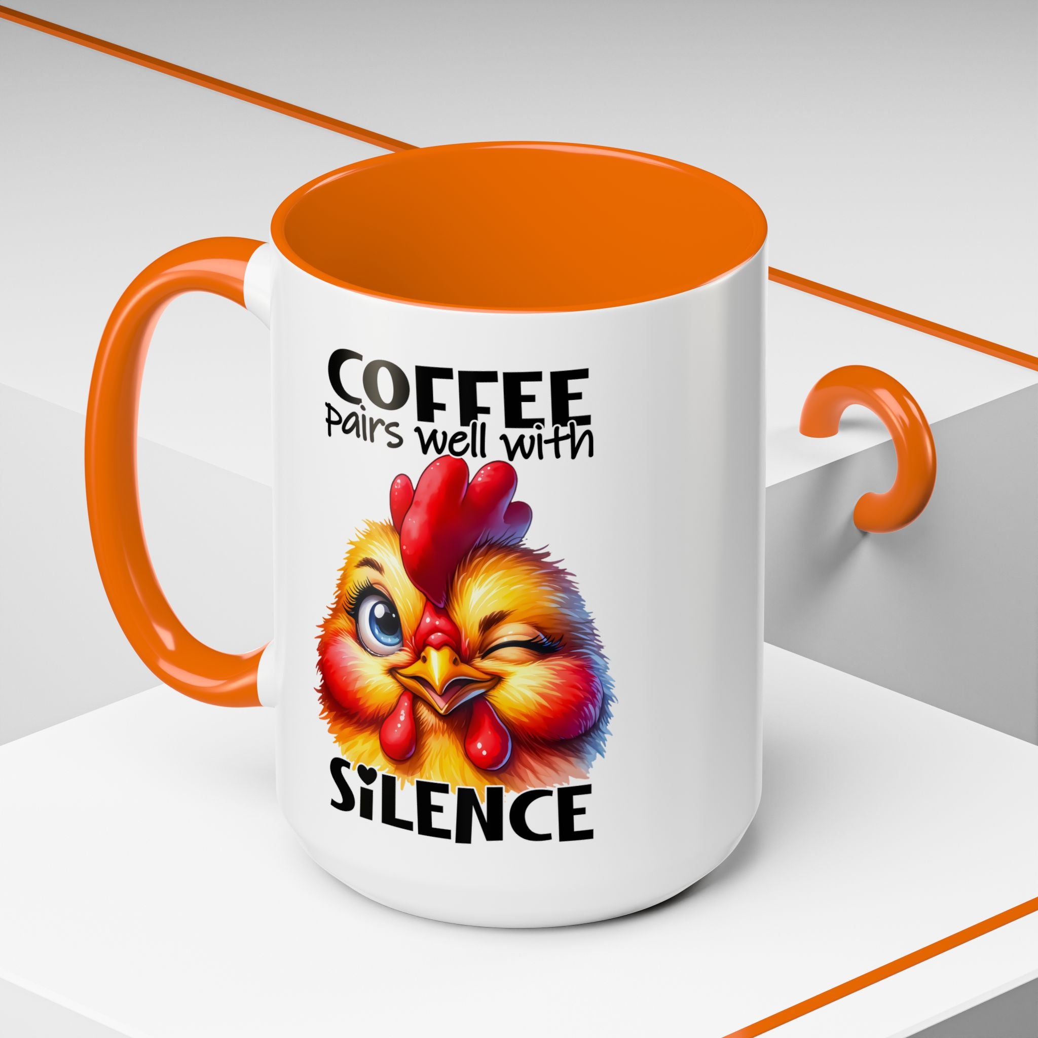 Coffee Pairs Well with Silence – Winking Chick Mug