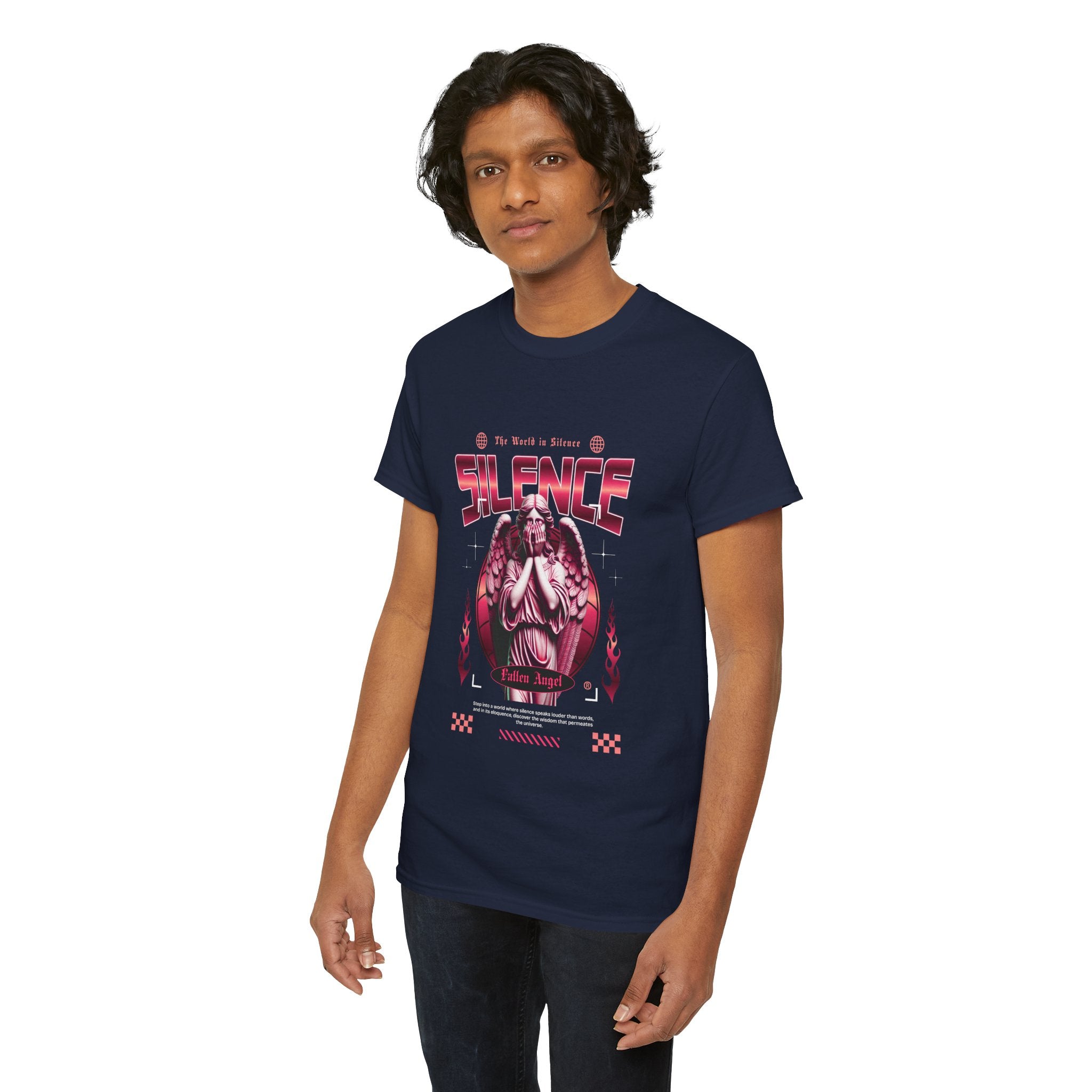 Echoes of Silence: Fallen Angel Streetwear Art
