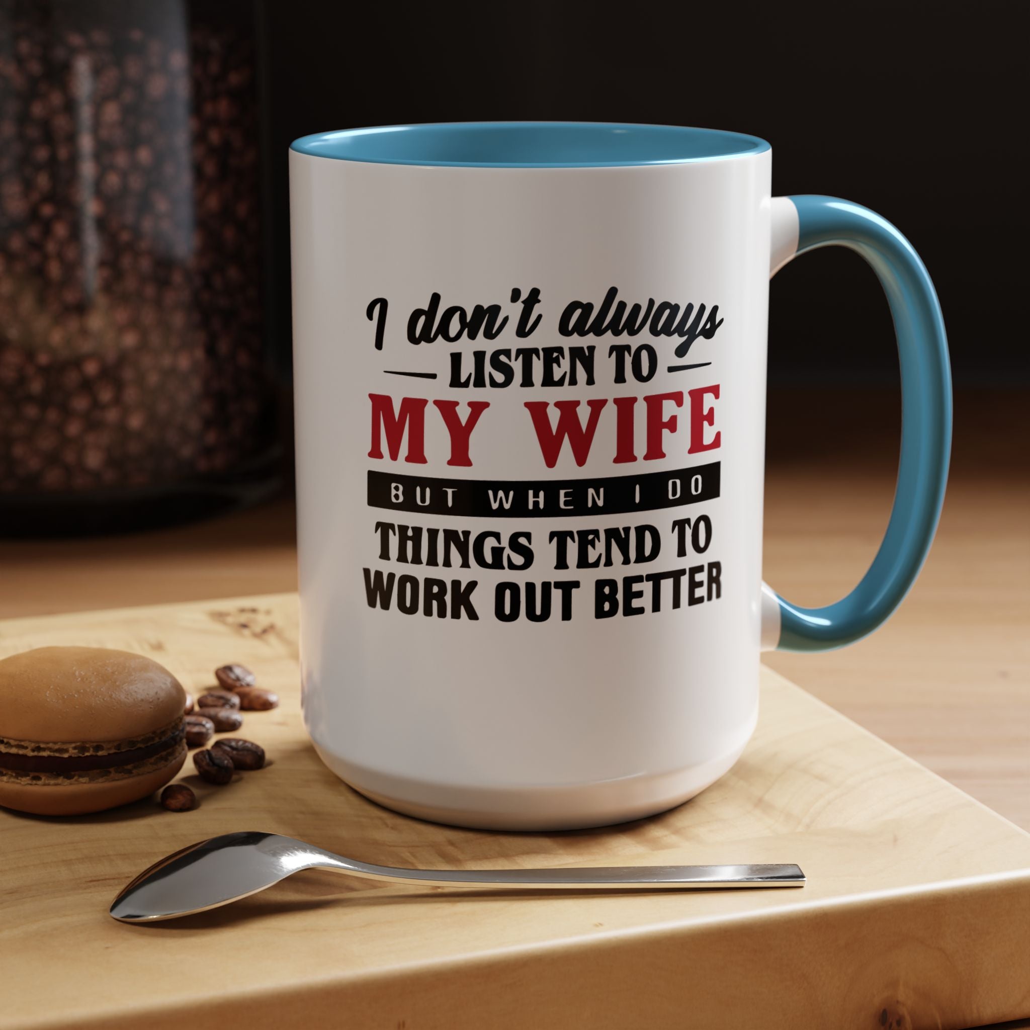 Funny Husband Coffee Mug – 11oz & 15oz Humor Quote, Colorful Interior