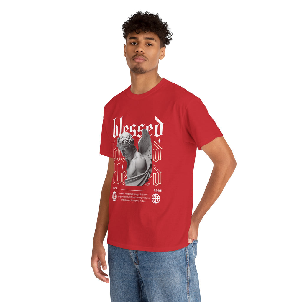 Blessed Guardian: Serene Angelic Sculpture Streetwear