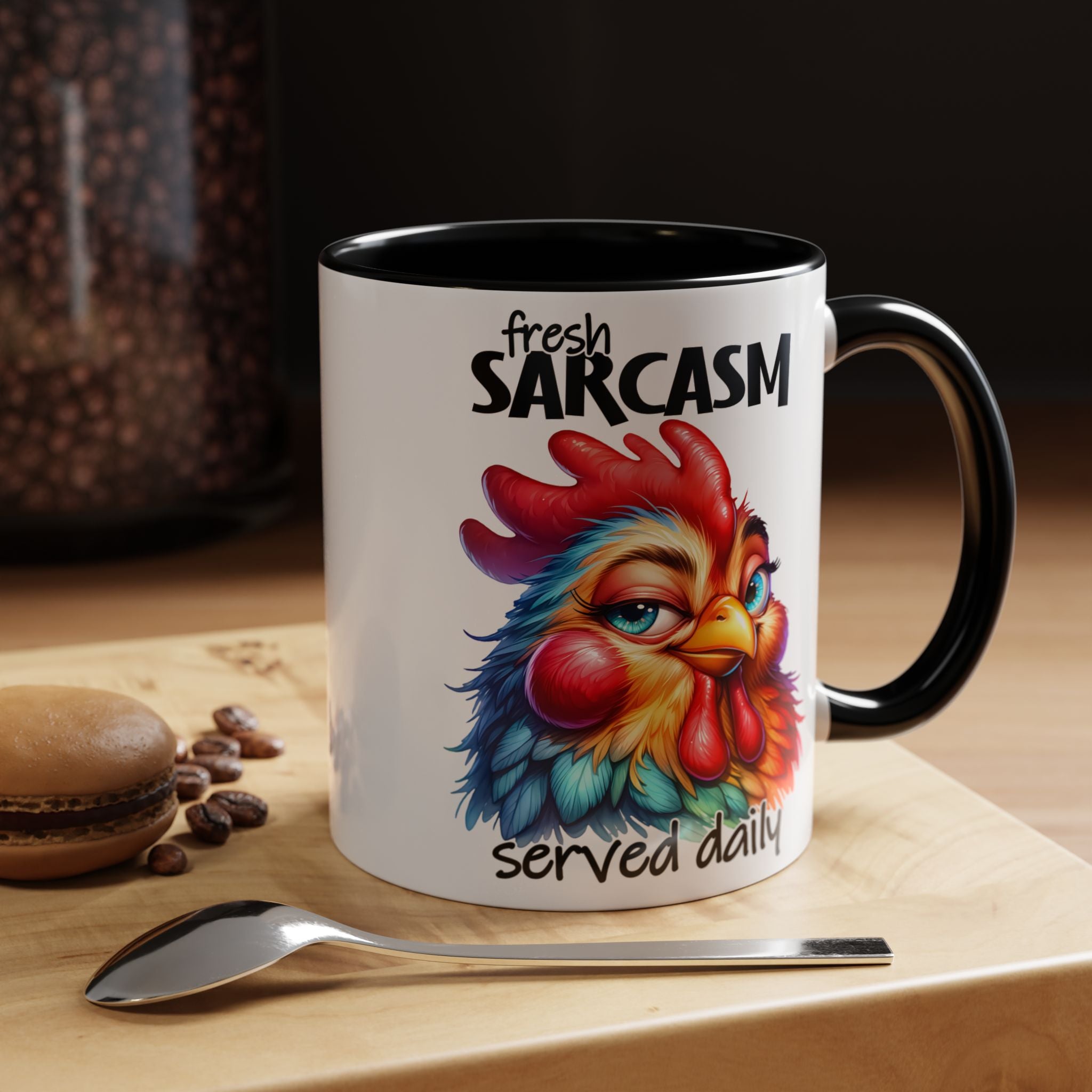 Fresh Sarcasm Served Daily – Chubby Chicken Mug