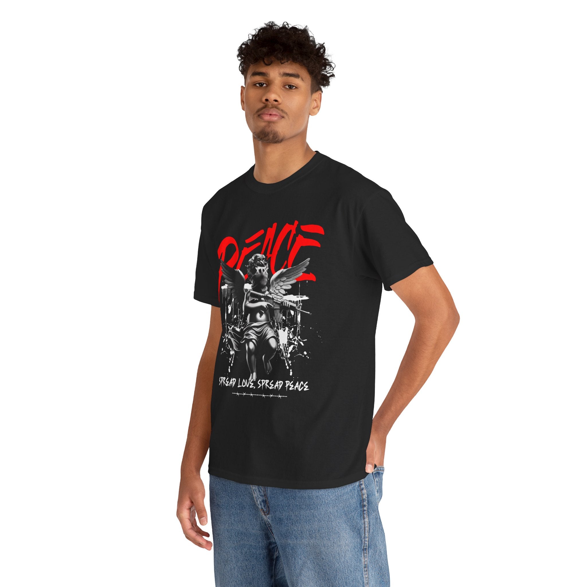 "Peace" Angel with Assault Rifle - Urban Contradiction Digital Art