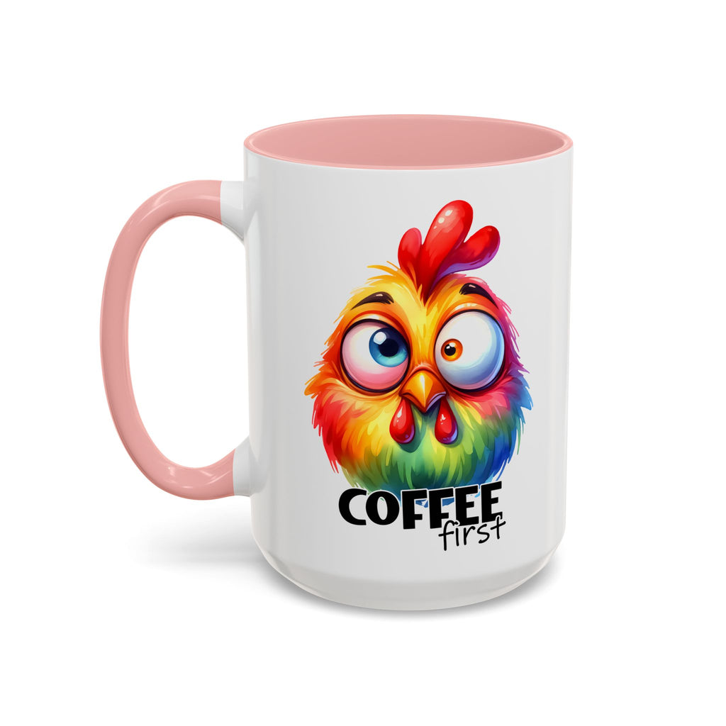 Coffee First – Colorful Chicken Mug