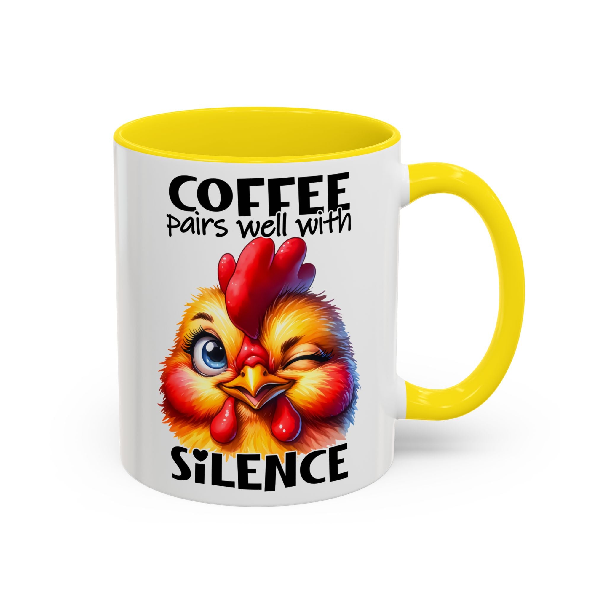 Coffee Pairs Well with Silence – Winking Chick Mug