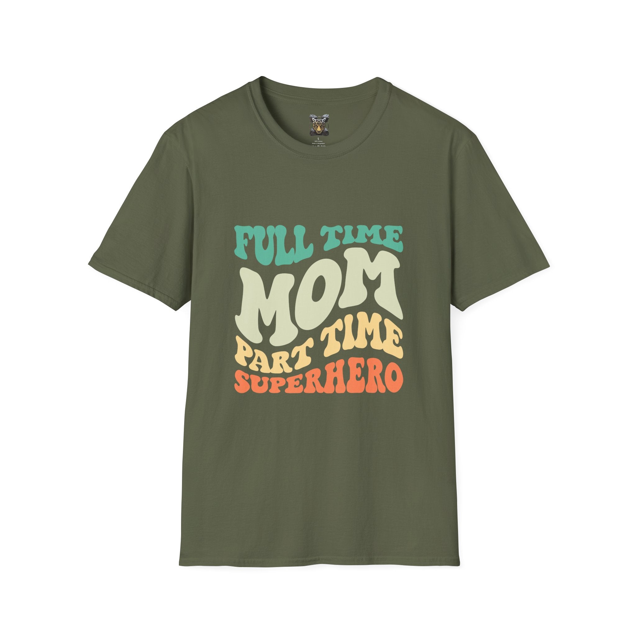Funny Mom T-Shirt – “Full-Time Mom, Part-Time Superhero” Gift for Mothers, Supermoms, and Everyday Heroes