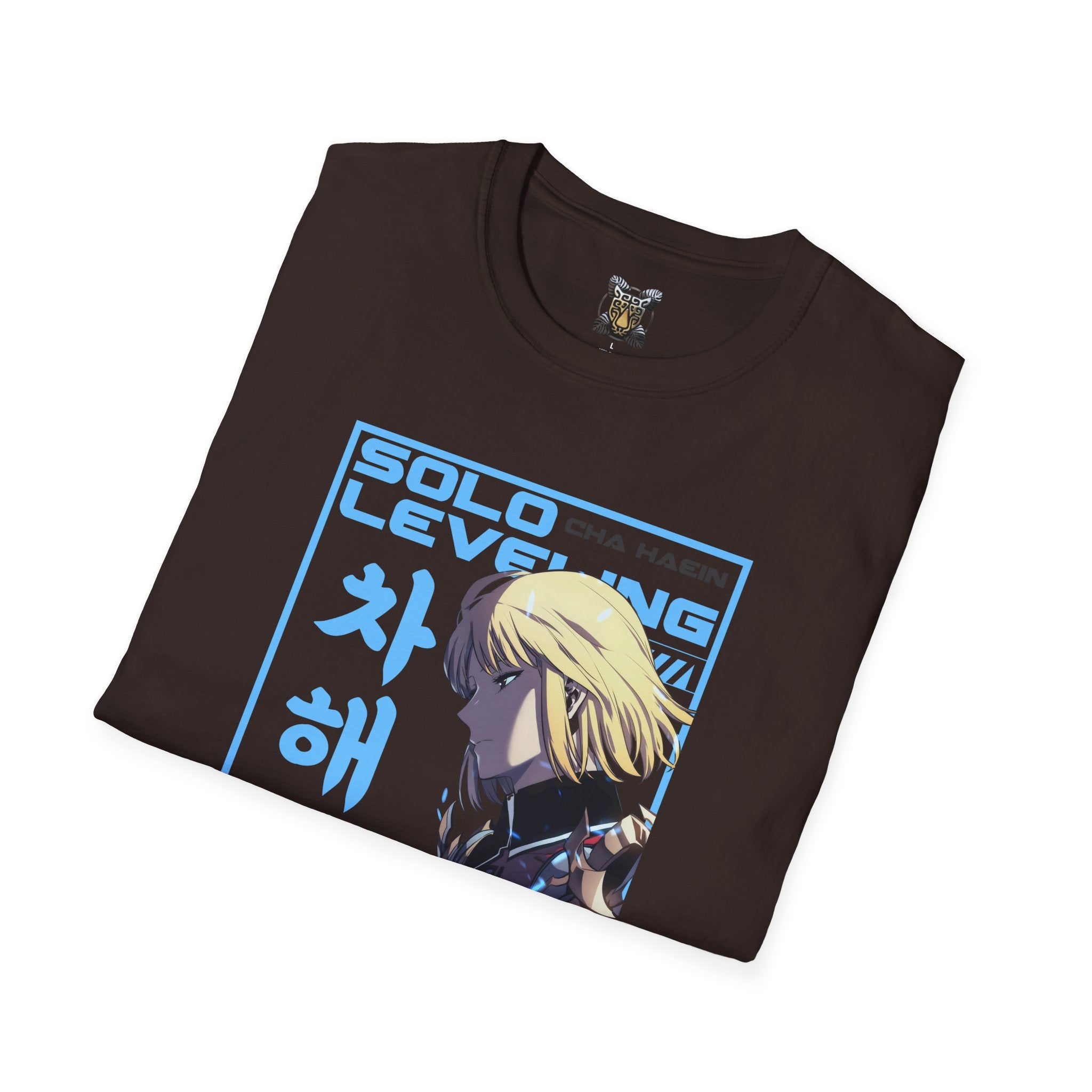 Solo Leveling Cha Hae-In Anime T-Shirt – Black Graphic Tee for Fans