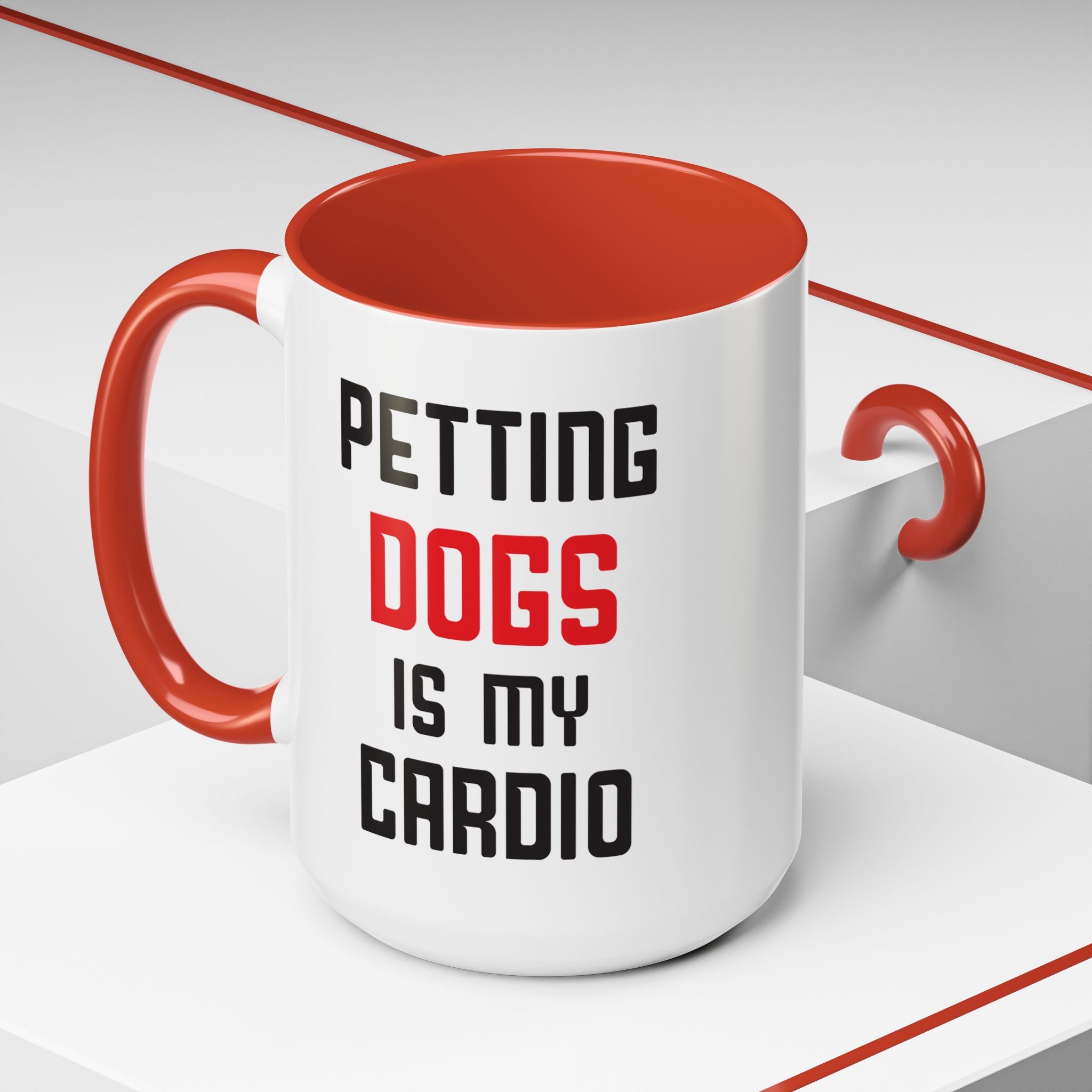 Dog Lover Coffee Mug – 11oz & 15oz Funny Pet Quote, Colorful Interior