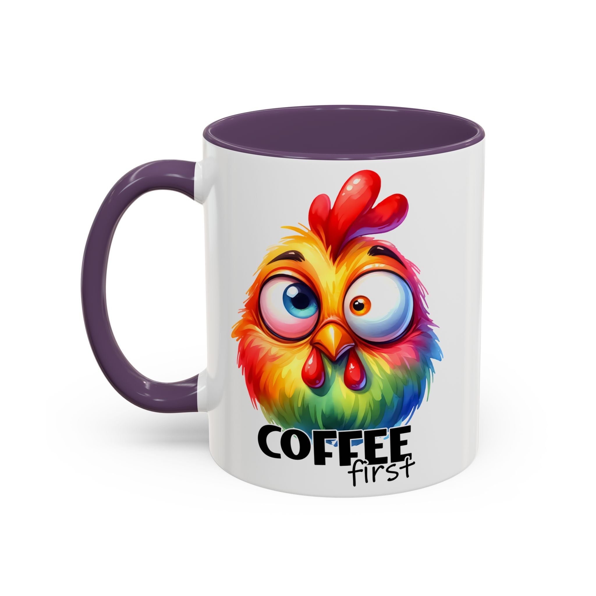 Coffee First – Colorful Chicken Mug