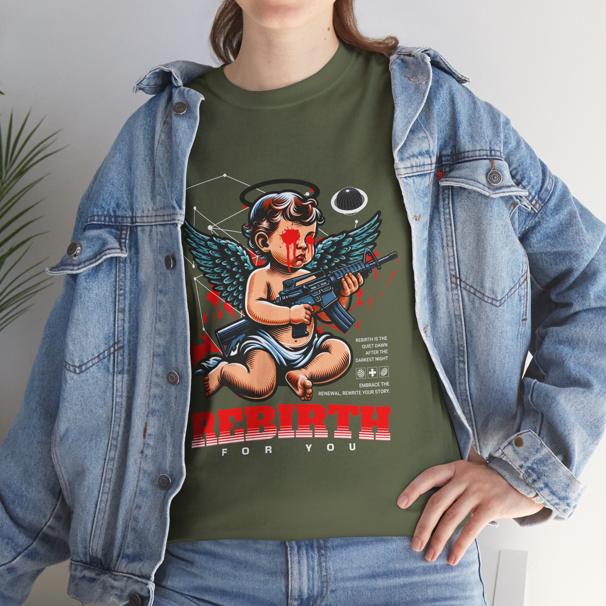 "Divine Angel" - Gothic Engraving T-Shirt Design