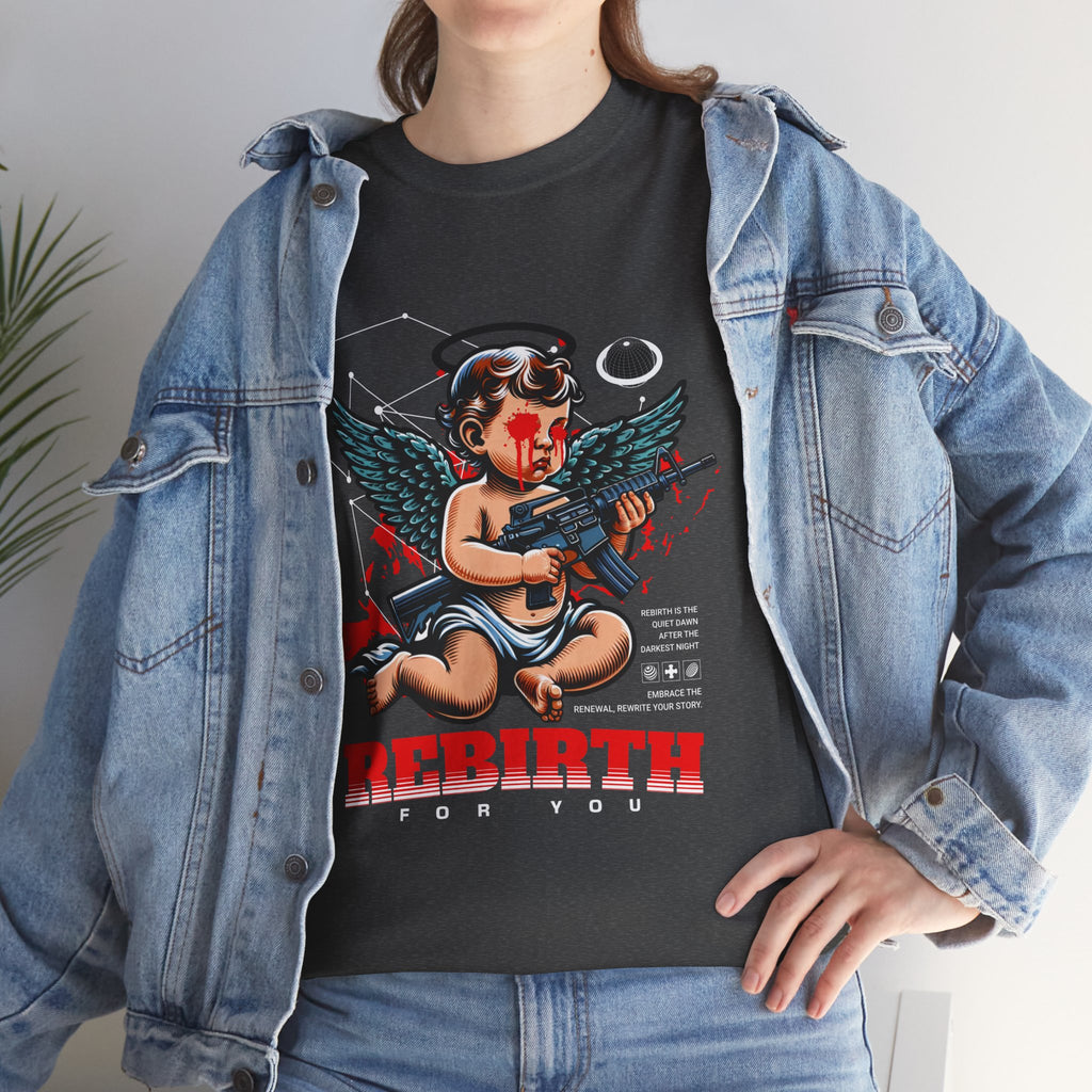 "Divine Angel" - Gothic Engraving T-Shirt Design