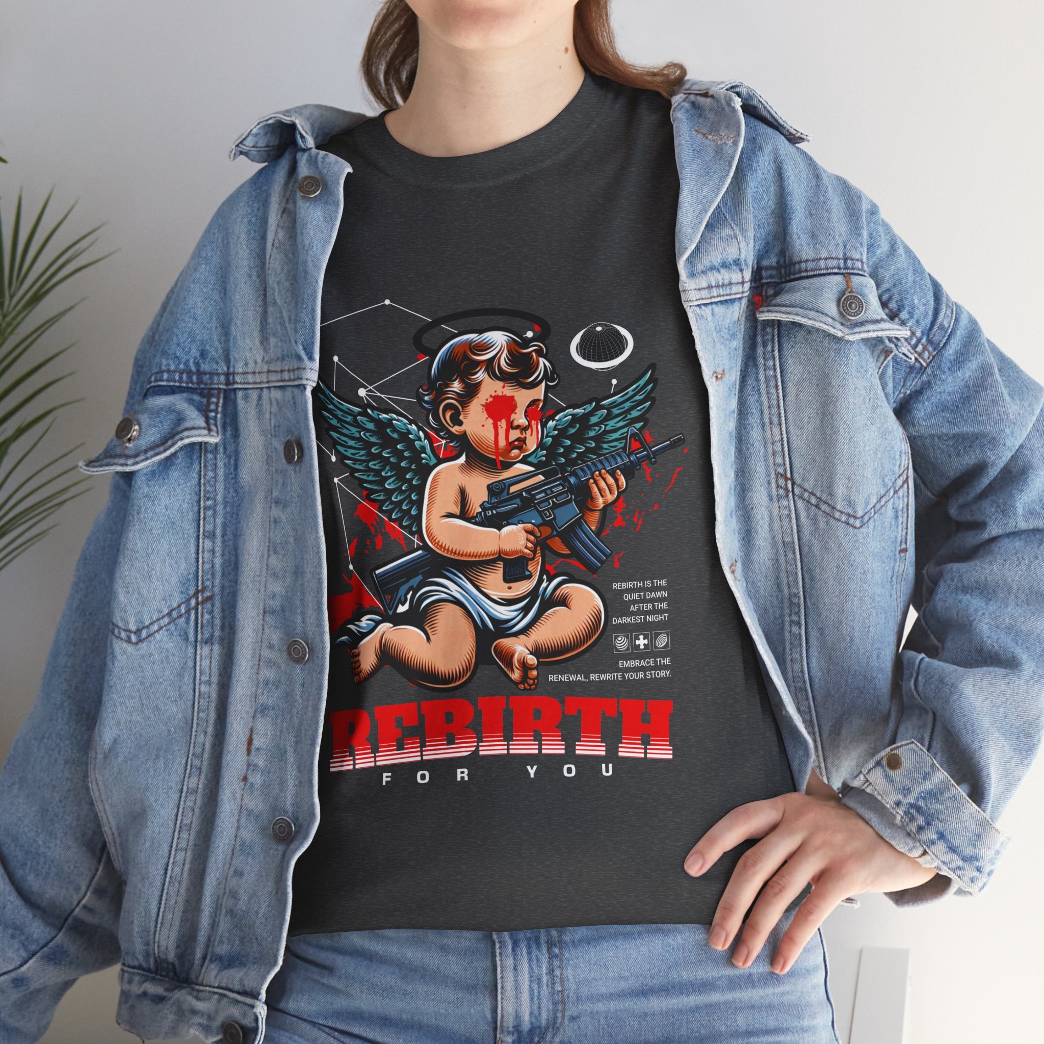 "Divine Angel" - Gothic Engraving T-Shirt Design